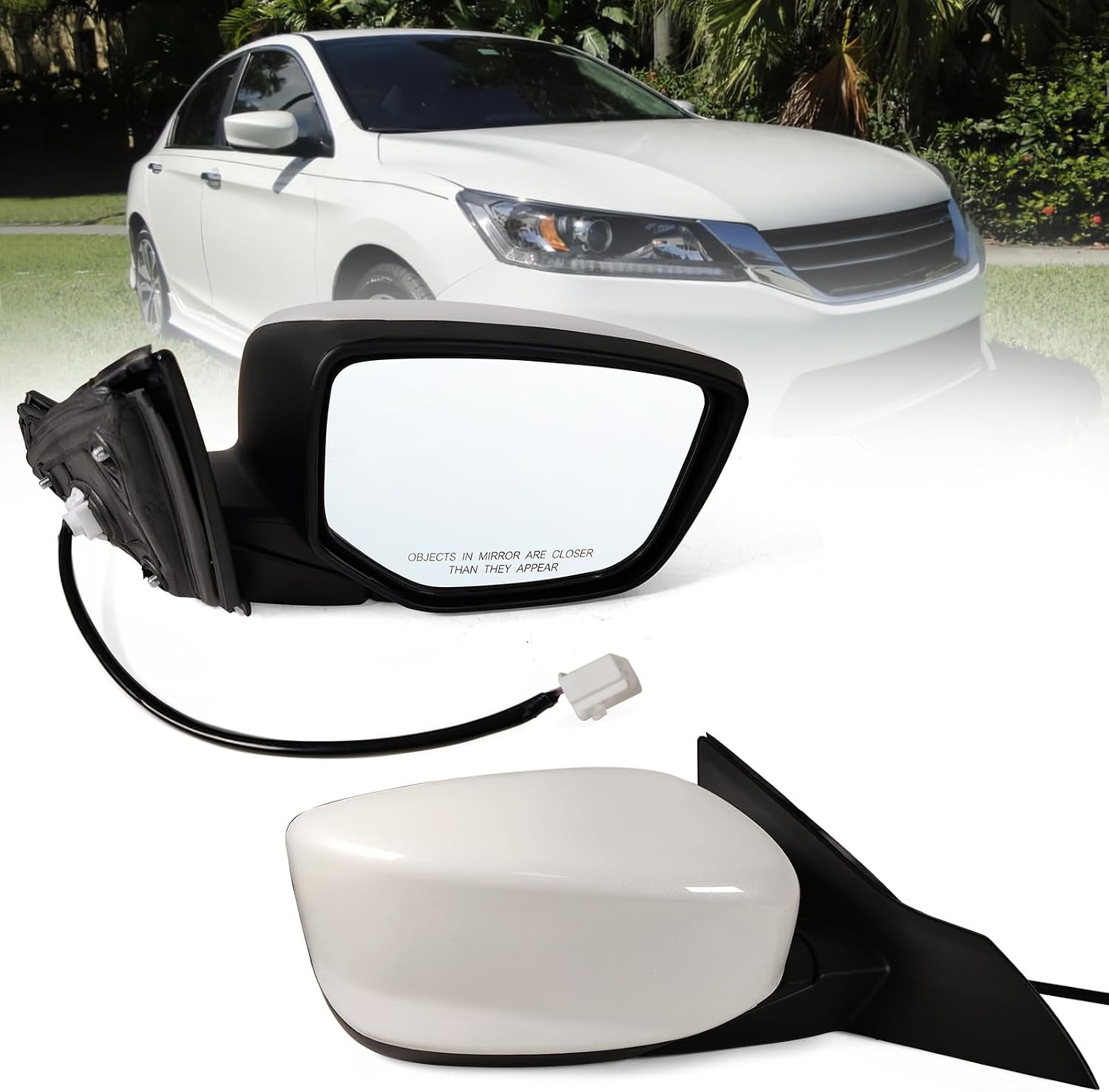 Right Passenger Side Mirror Fits 2013-2017 Honda Accord Sedan/Coupe with Power G