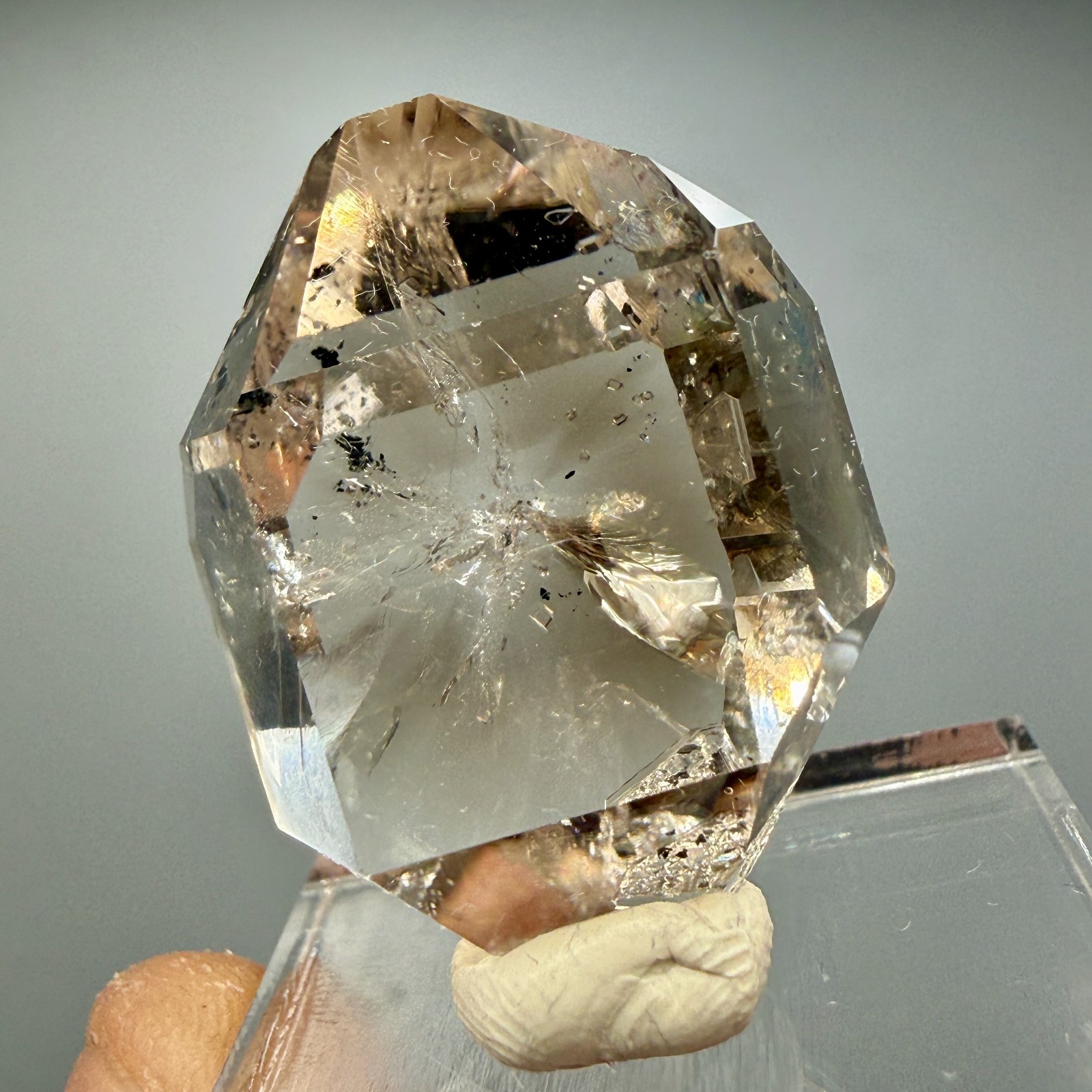 A+ Grade Herkimer Diamond Gem w/ Light Smoky Phantoms, Stellar Clarity A+ Grade Herkimer Diamond Gem w/ Light Smoky Phantoms, Stellar Clarity
