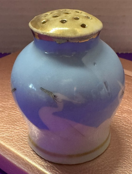 Antique Nippon Crane Pattern Salt Shaker