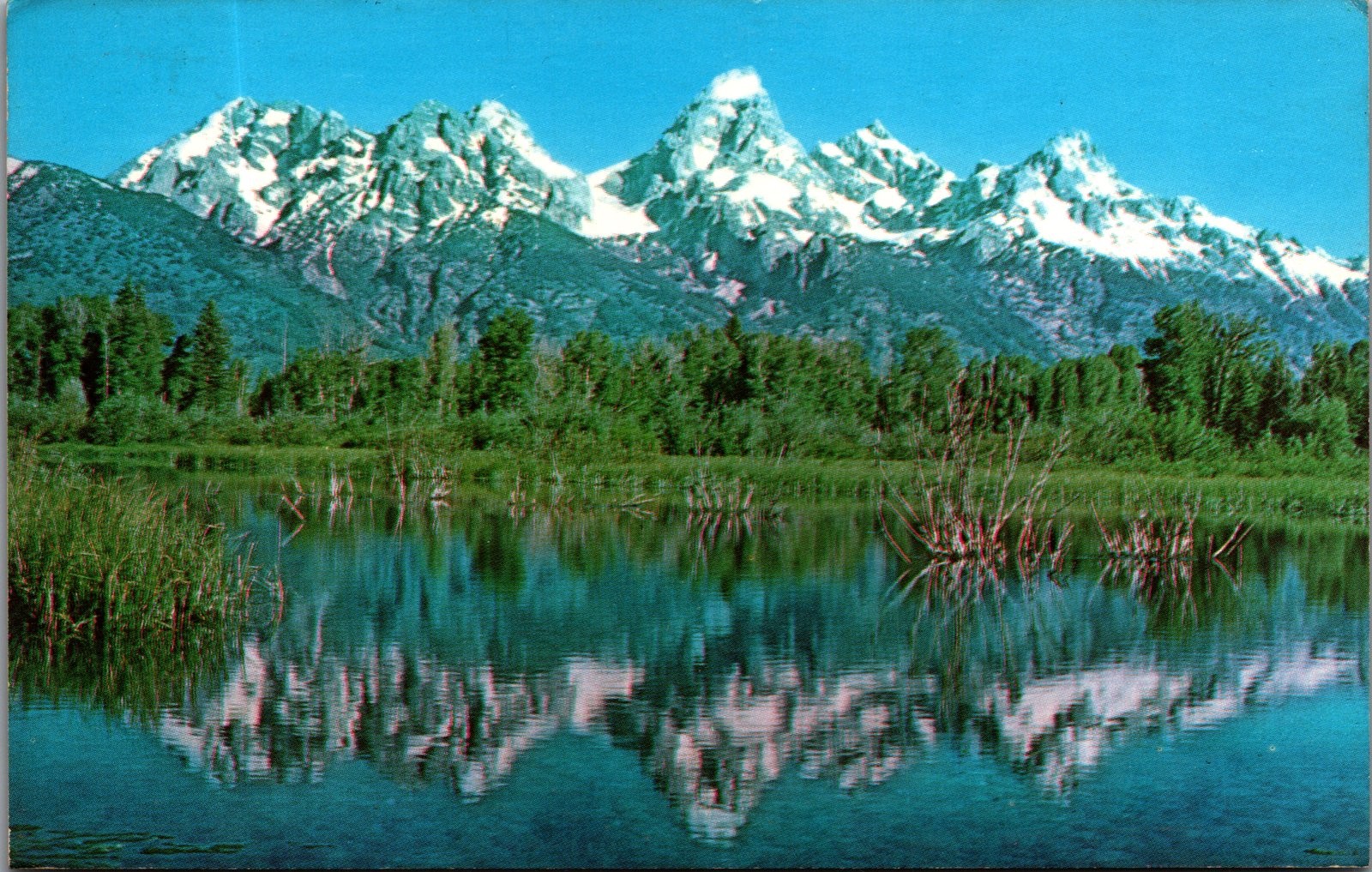 1975 Grand Teton National Park WY Mountains Postcard