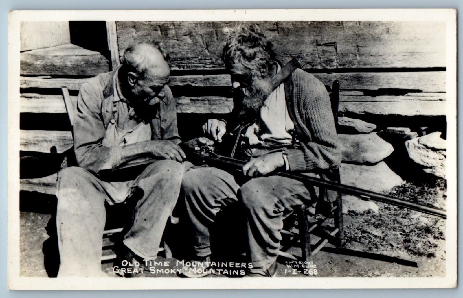c1940's Old Time Mountaineers Great Smoky Mountains TN Cline RPPC Photo Postcard c1940's Old Time Mountaineers Great Smoky Mountains TN Cline RPPC Photo Postcard