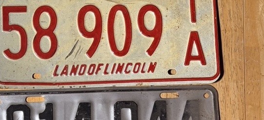 1978 Illinois 58 909 TA Trailer License Plate Vintage IL Tag