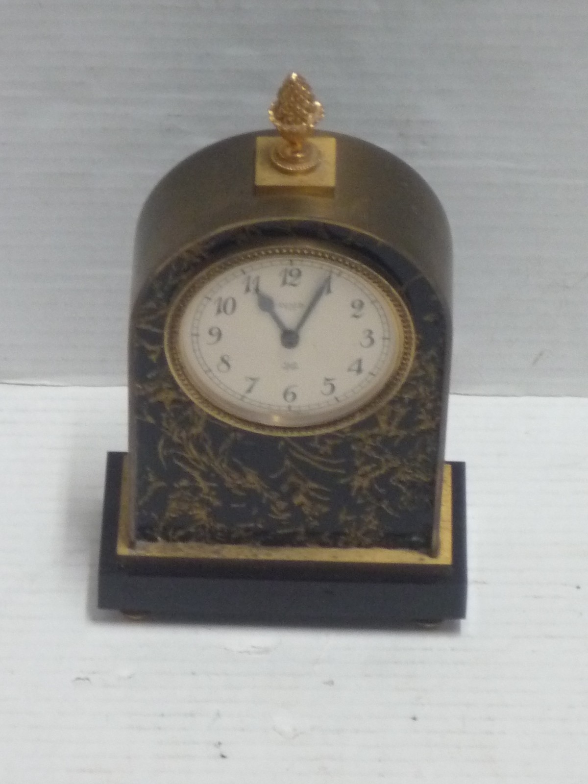 VINTAGE JAEGER FRANCE LE COULTRE ATO ELECTRO MECHANICAL MANTLE CLOCK WORKS WELL