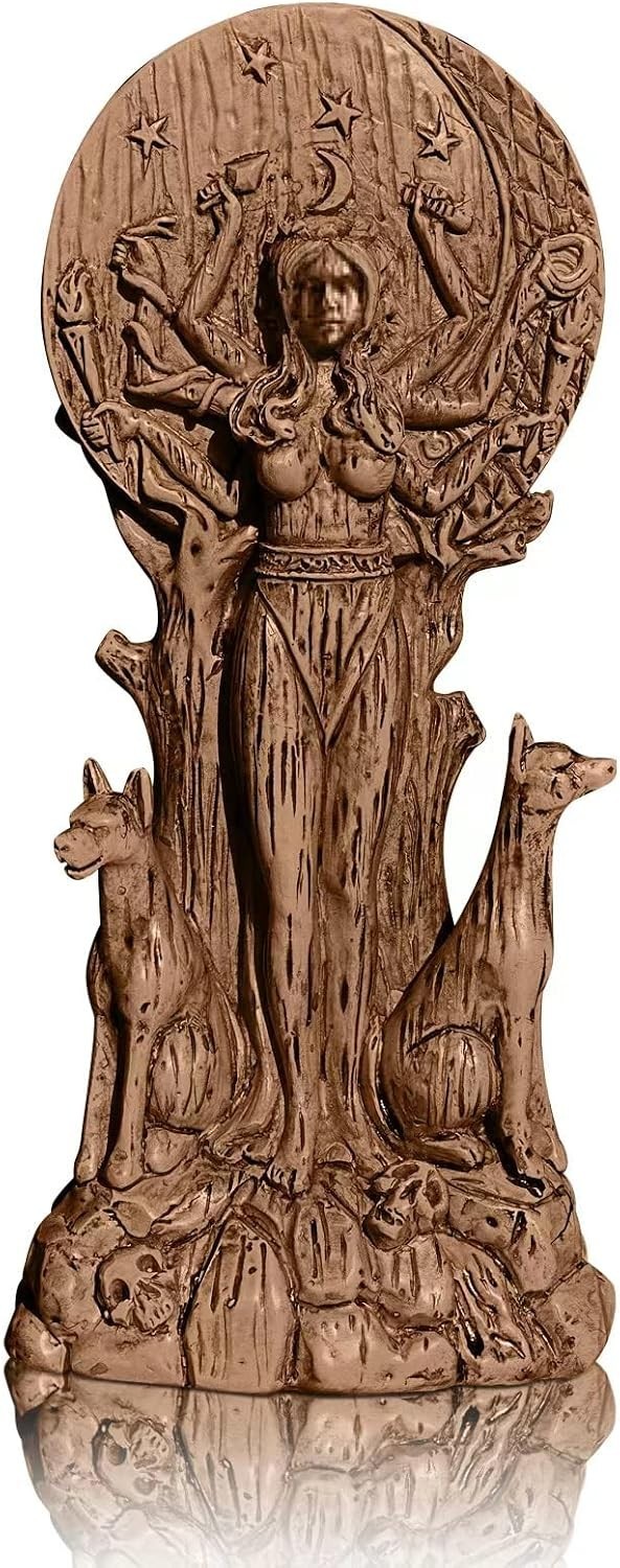 JUAPL Goddess of Magic Hecate Statue, 3.14\