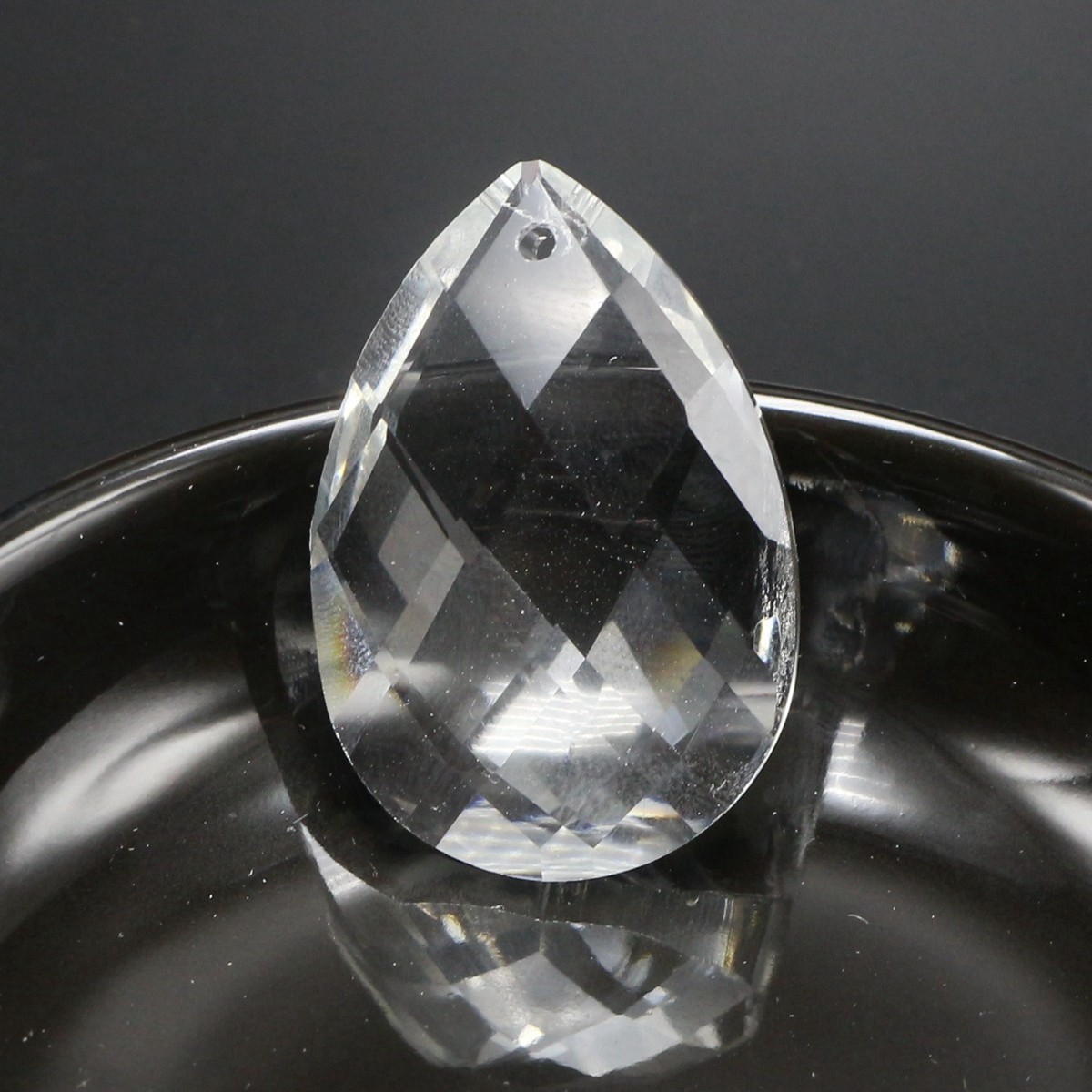 5 Crystal Large Pear Teardrop Prism Sun Catcher Pendant 38mm/1.5\