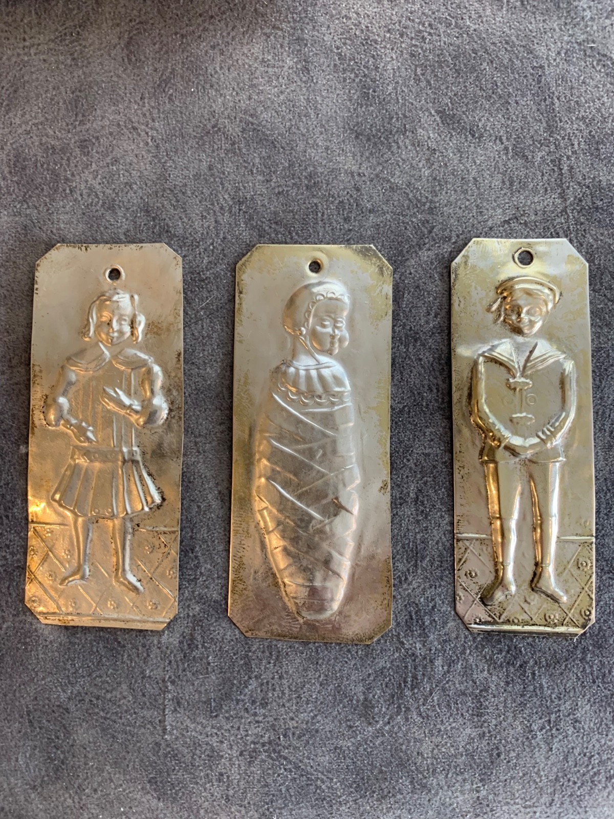 Vintage Greek Tamata from orthodox church ( set of three) tin Vintage Greek Tamata from orthodox church ( set of three) tin
