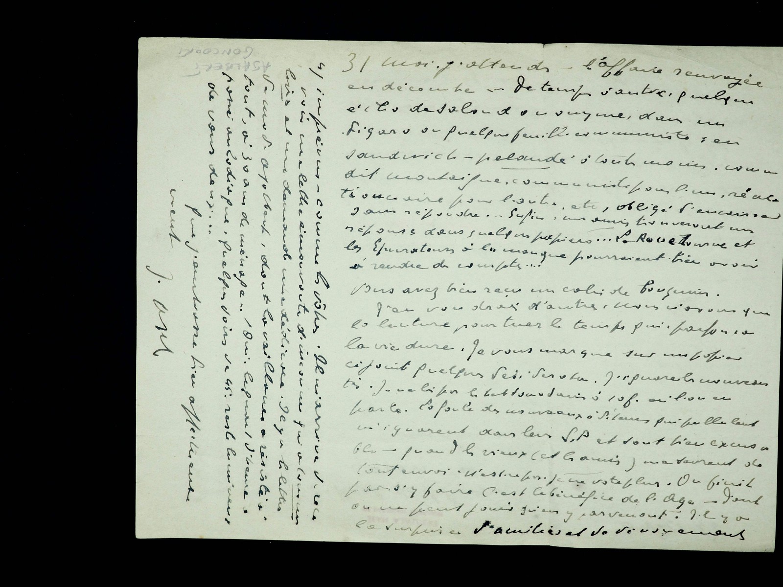 Jean AJALBERT - Signed Autograph Letter - Love - 1946