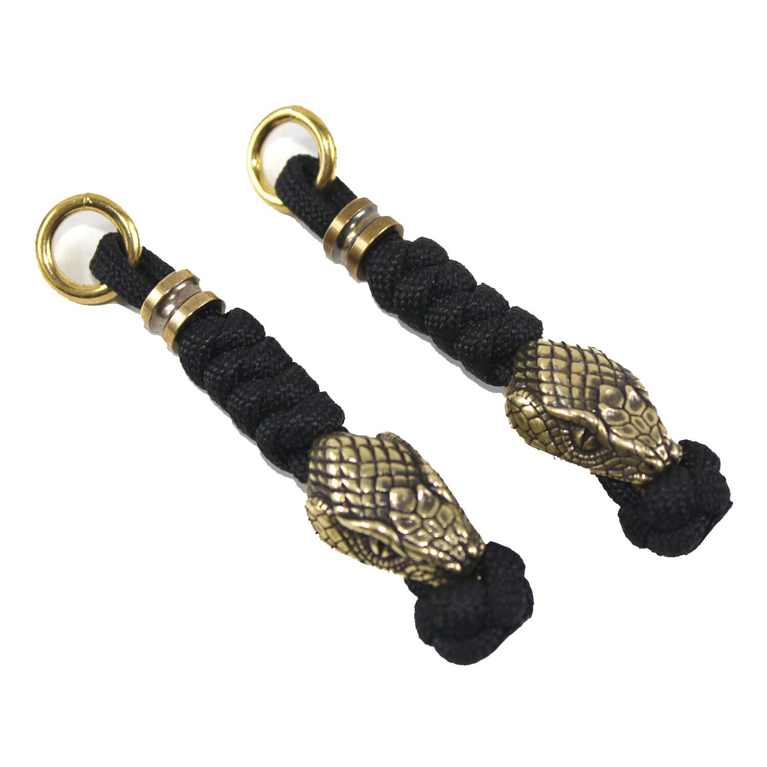 2 PACK Snake Knife Lanyard Zipper Snake KeychainsTactical Lanyards Backpack