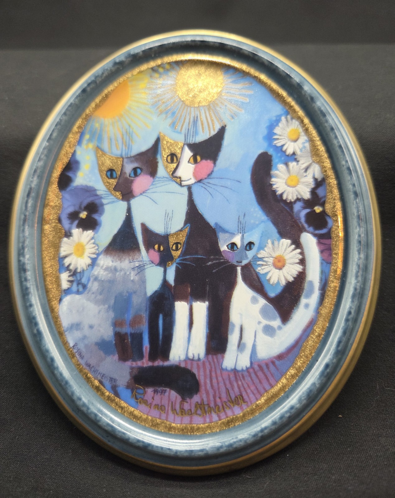 Goebel Rosina Wachtmeister Cat Plaque Katzenfamilie 5\