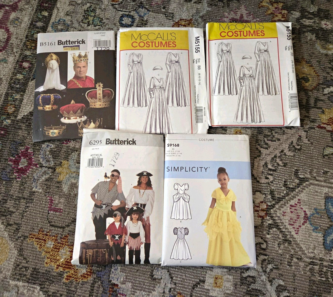 Butterick McCall's Simplicity Women's Costume Sewing Patterns Lot of 5