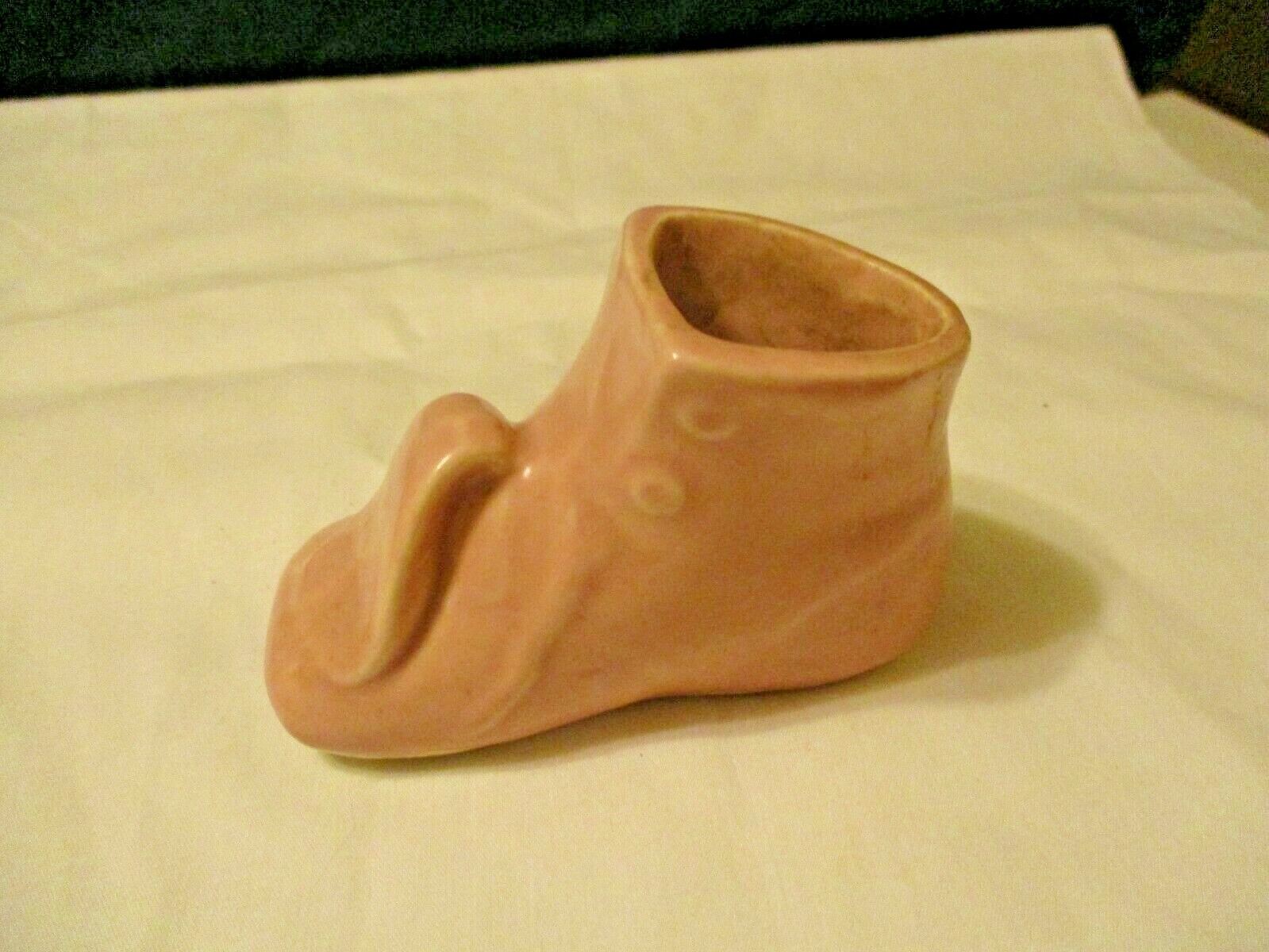 MCM Pottery Pink Baby Shoe Planter