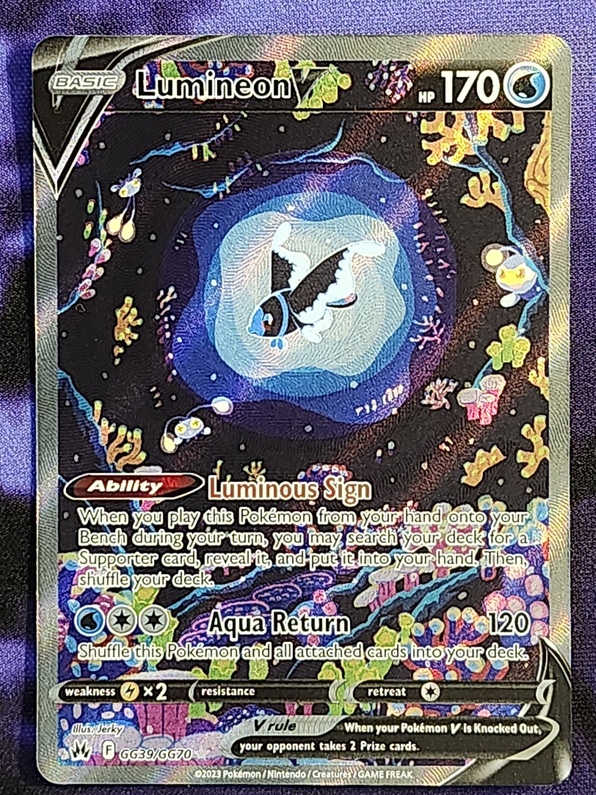 Pokemon Lumineon V GG39/GG70 Crown Zenith CRZ
