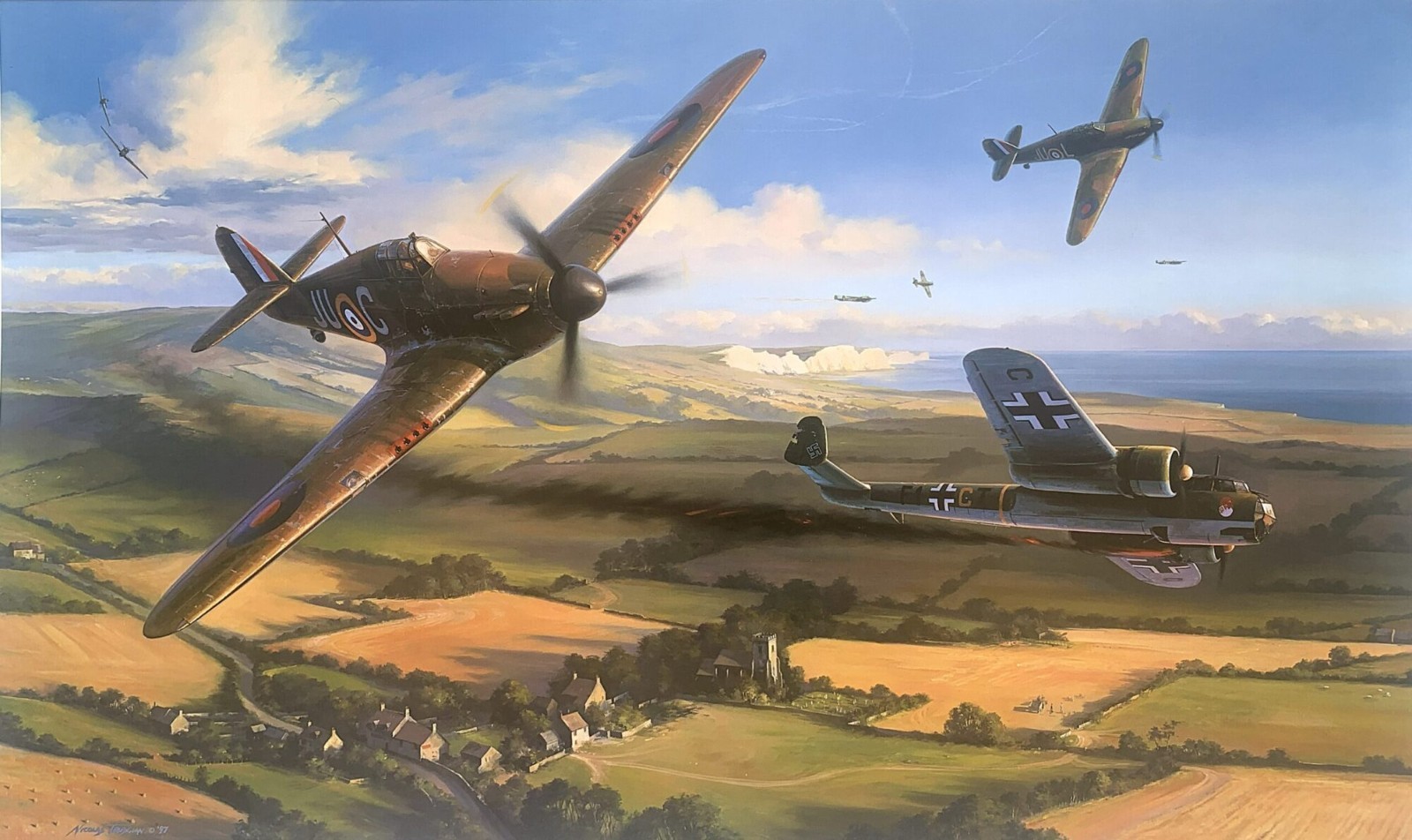 Holding the Line by Nicolas Trudgian Artist Proof Battle of Britain signed