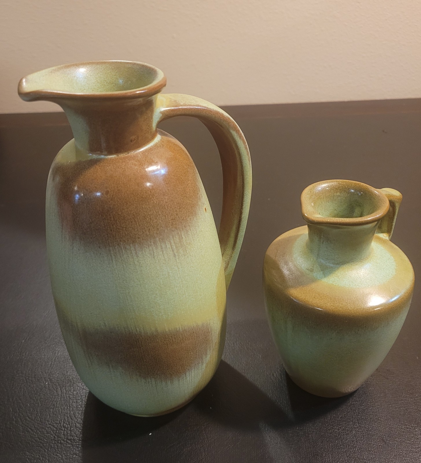 Vtg Mid-Century Set of 2 Frankoma Pitchers. #835 - 8.5\