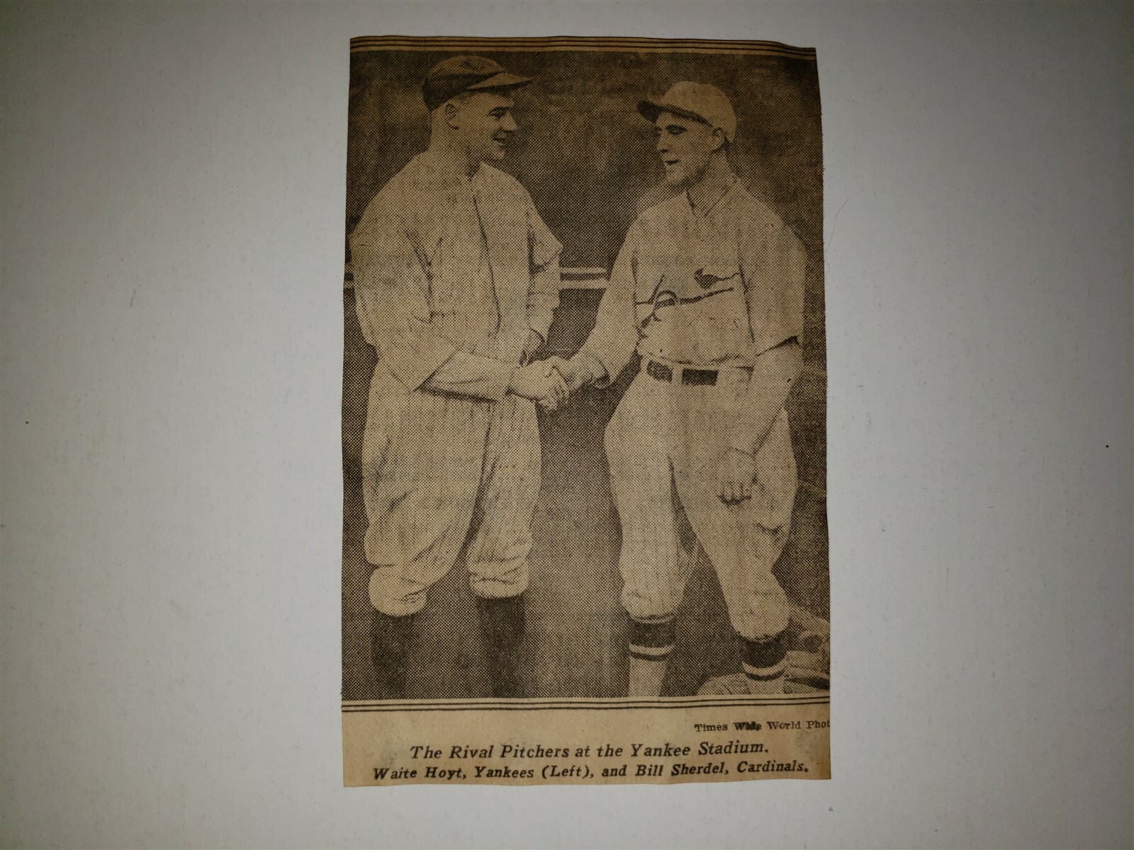 Waite Hoyt Bill Sherdel Yankees Cardinals 1928 World Series Panel