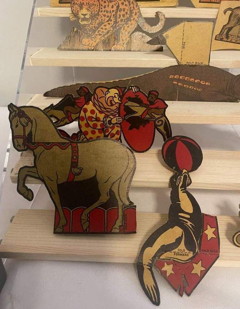 Vtg 1930s Post Toasties Cereal Box Cutouts African Animals Circus Lot VG Rare