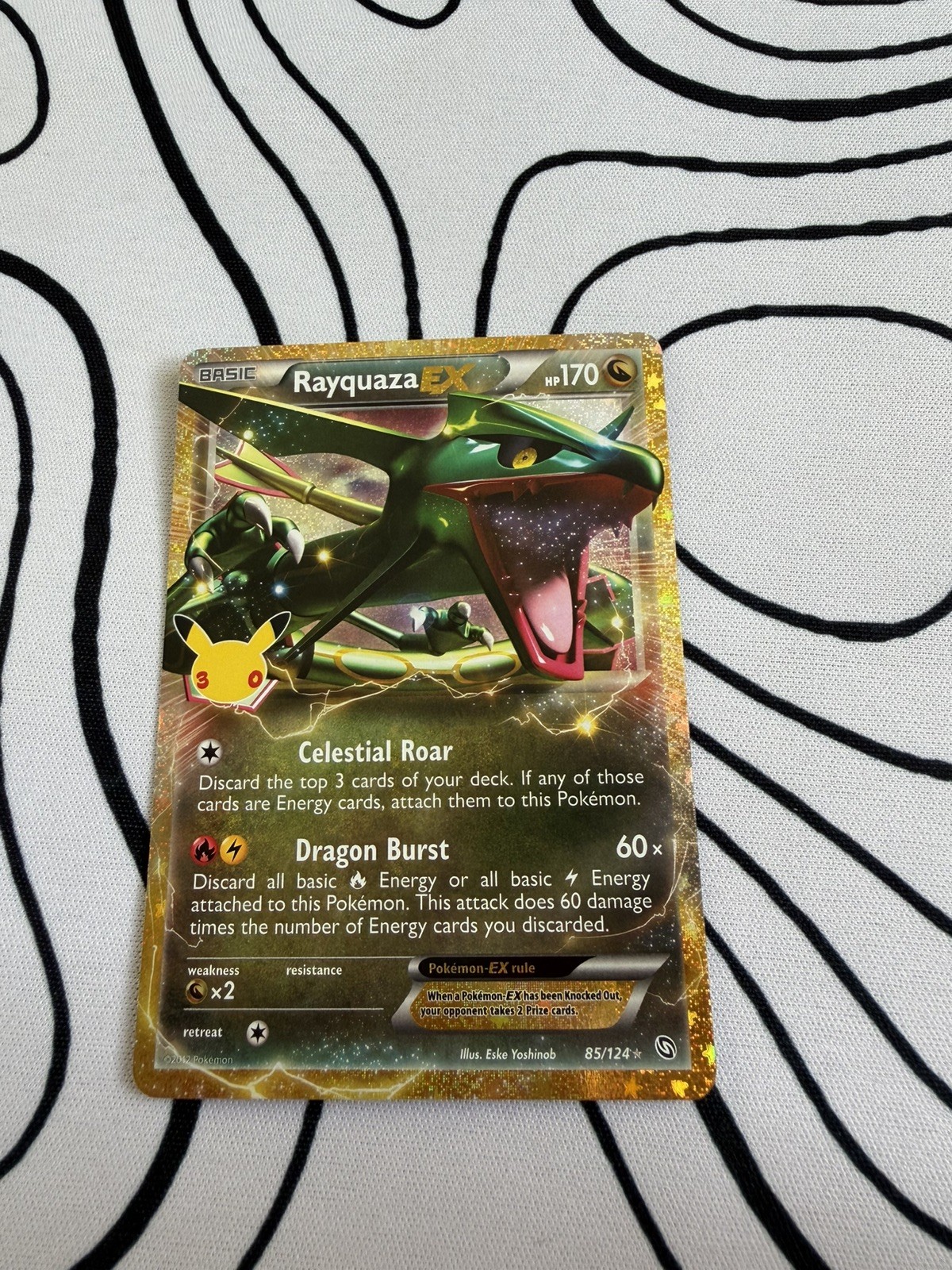 Rayquaza EX 85/124  Holo - 30th Anniversary- Pokémon TCG