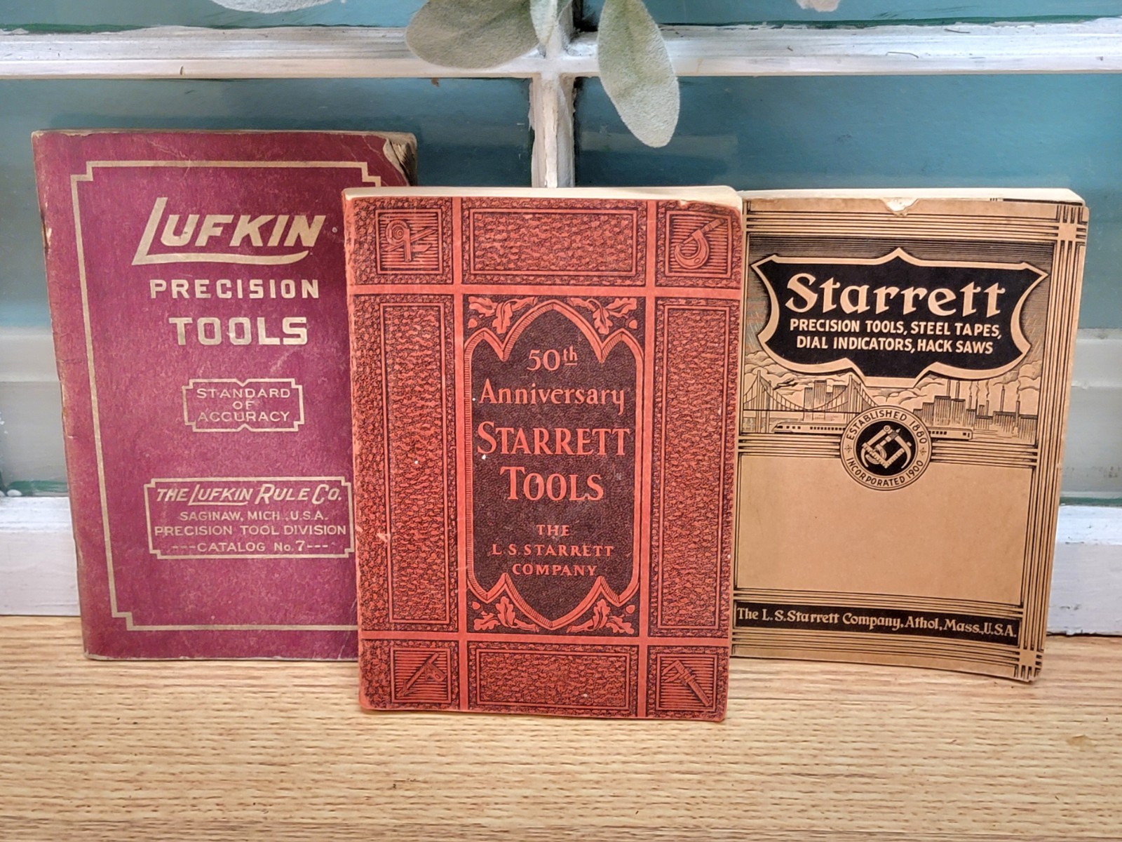 3 Vintage 1930s Machinist Tool Catalogs Starrett No. 25, No. 26, Lufkin No. 7