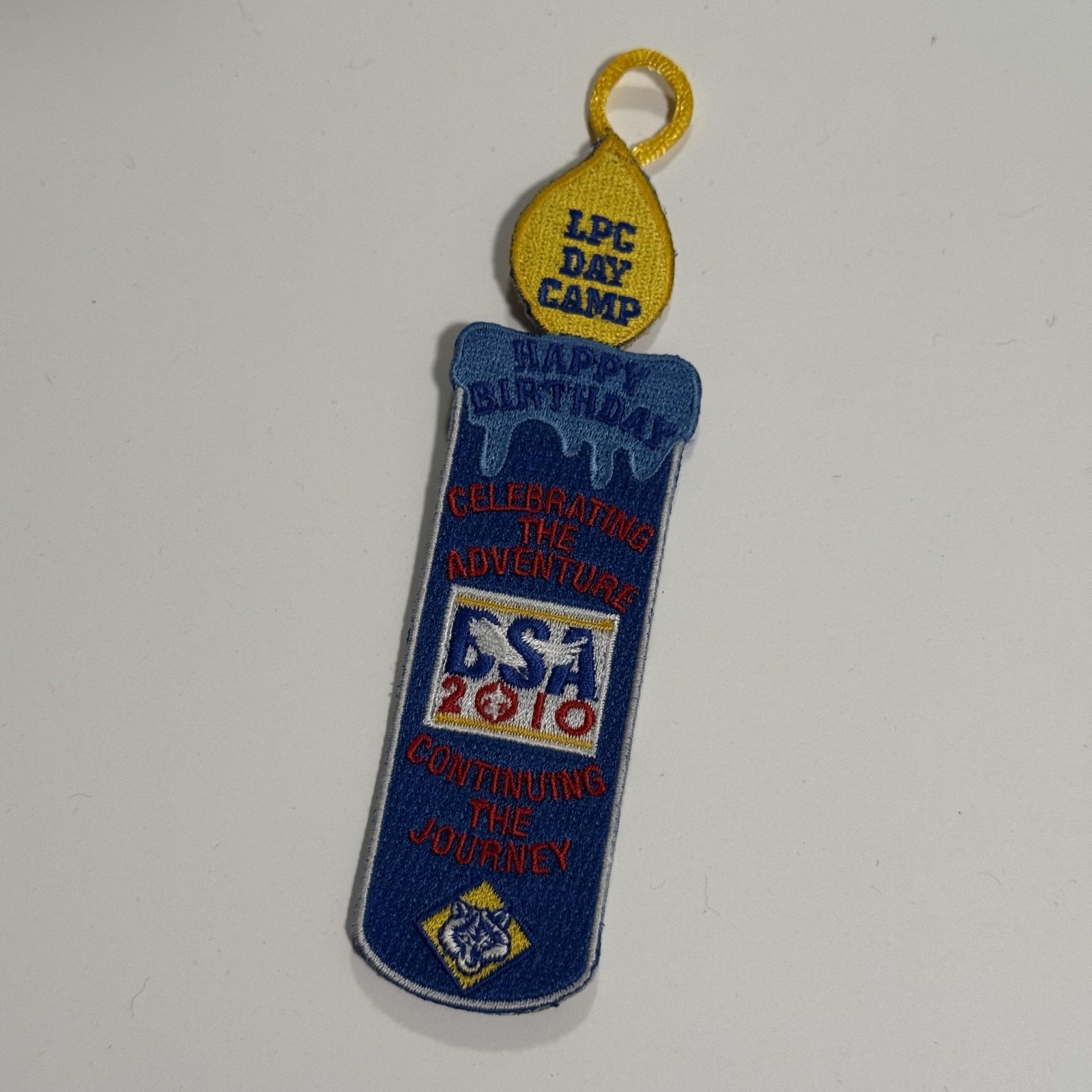 BSA LPC Day Camp 2010 Patch Cub Scouts Adventure Birthday Candle Badge Scouting