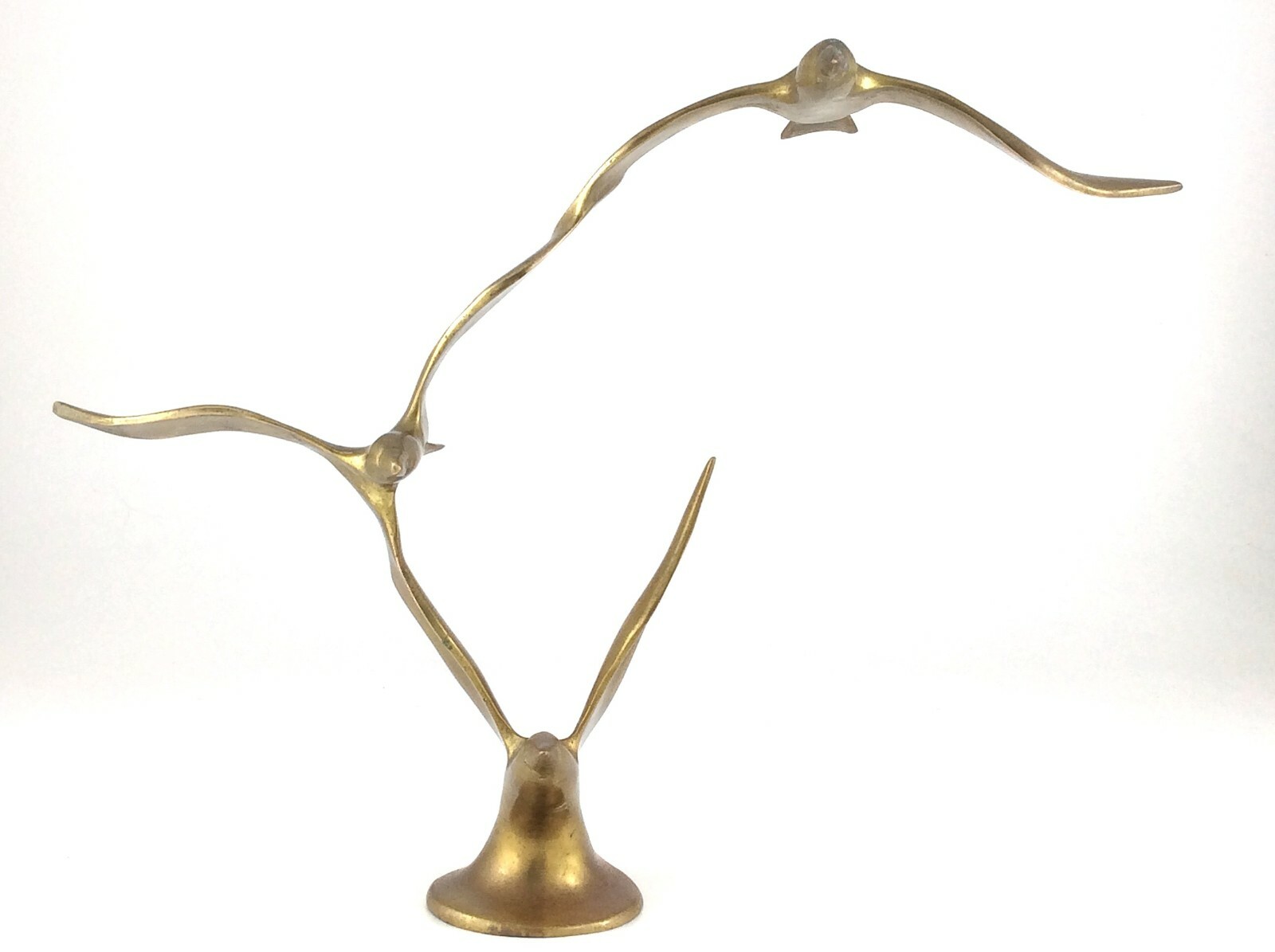 Vintage Brass Flying Birds in Flight Figure Figurine Wingspan Room Decor T050