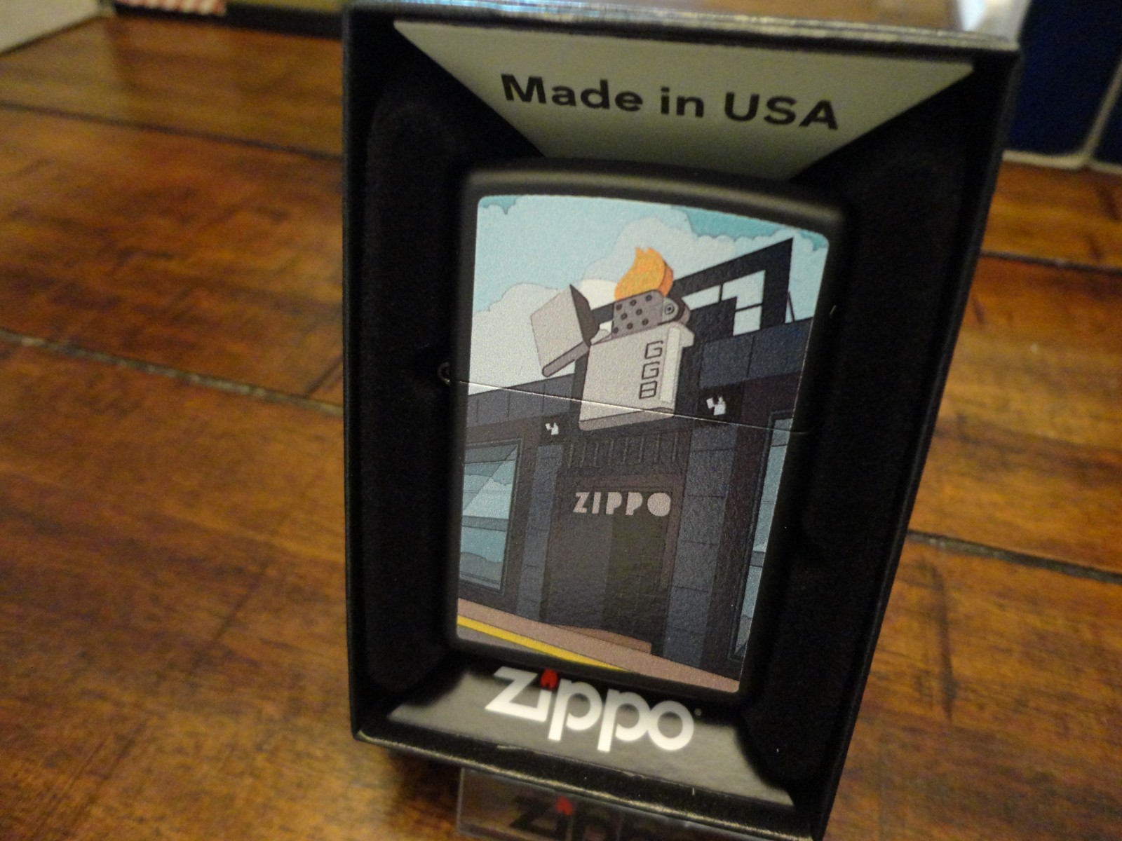 BARBOUR ST ZIPPO EXECUTIVE OFFICES BRADFORD PA POP ART ZIPPO LIGHTER MINT IN BOX BARBOUR ST ZIPPO EXECUTIVE OFFICES BRADFORD PA POP ART ZIPPO LIGHTER MINT IN BOX
