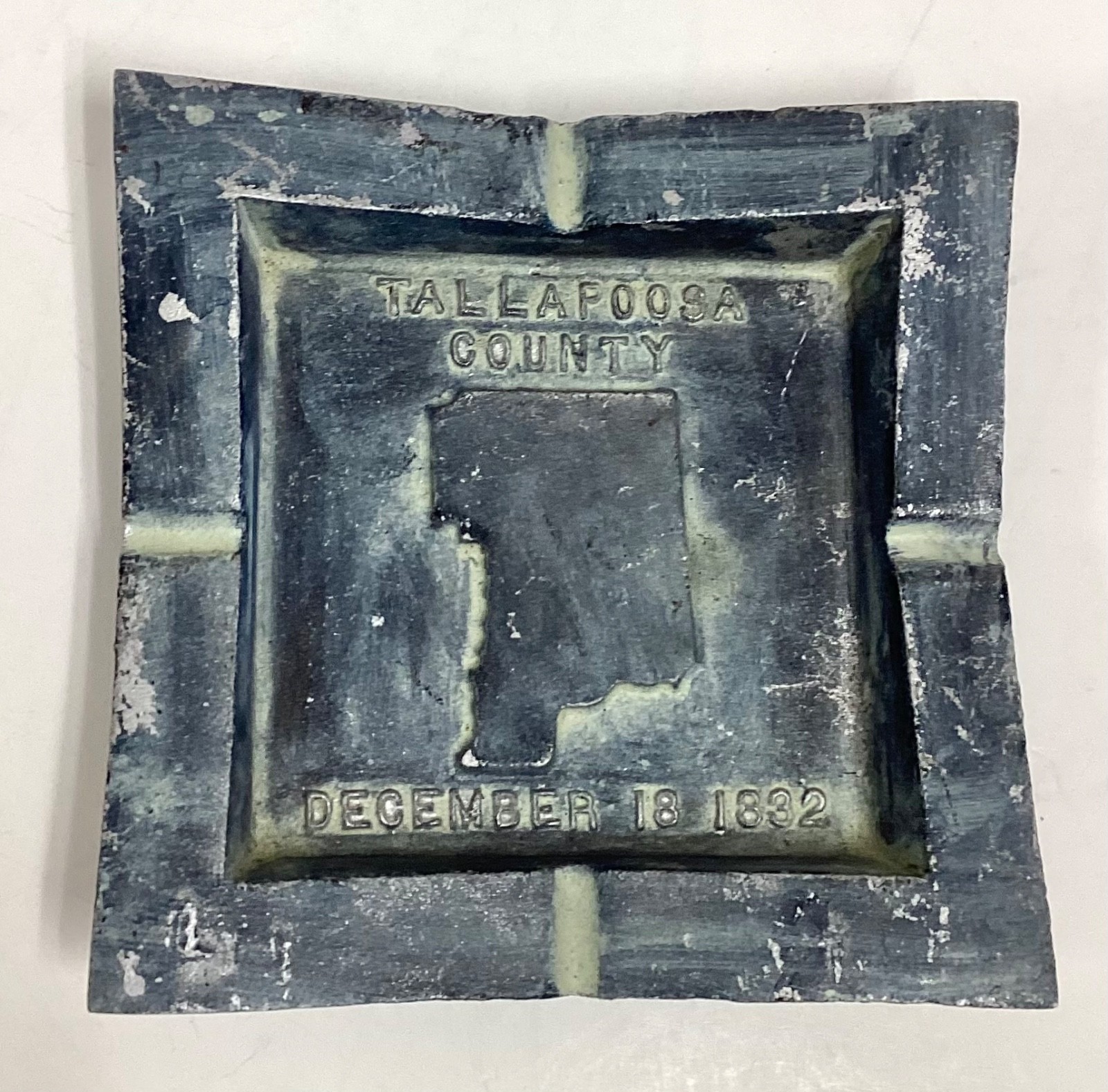 Vintage Solid Metal Tallapoosa County AL, Robinson Iron, Alexander City ASHTRAY