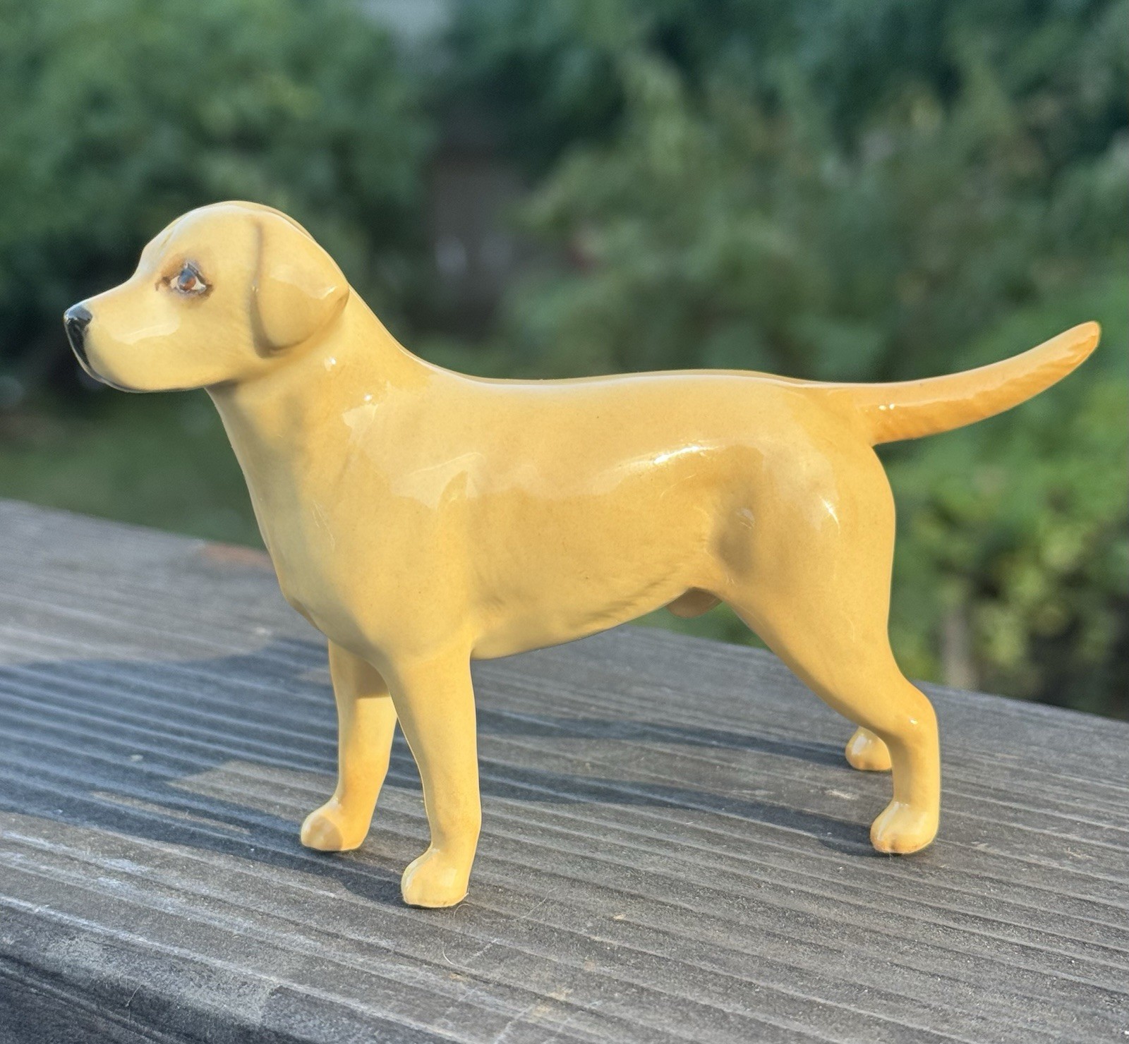 Vintage Beswick Yellow Lab Labrador Dog Ceramic Figurine Made In England L 5”
