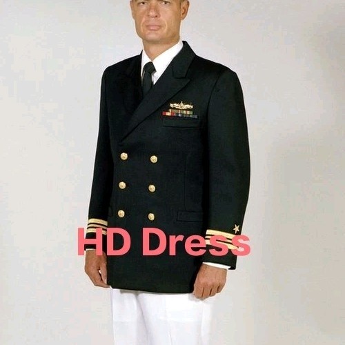 US Navy Officer Service Dress Blue Uniform Set Mens Military Officer Suit Replic