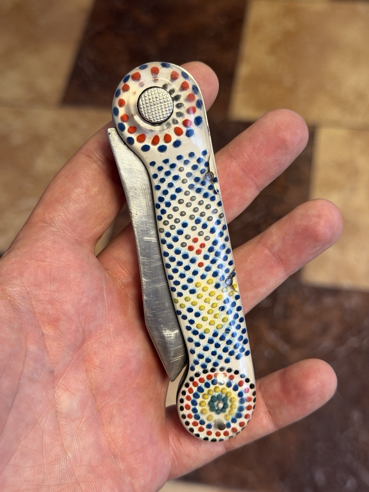 Vintage folding knife USSR handmade ART Prison Custom pocket knife