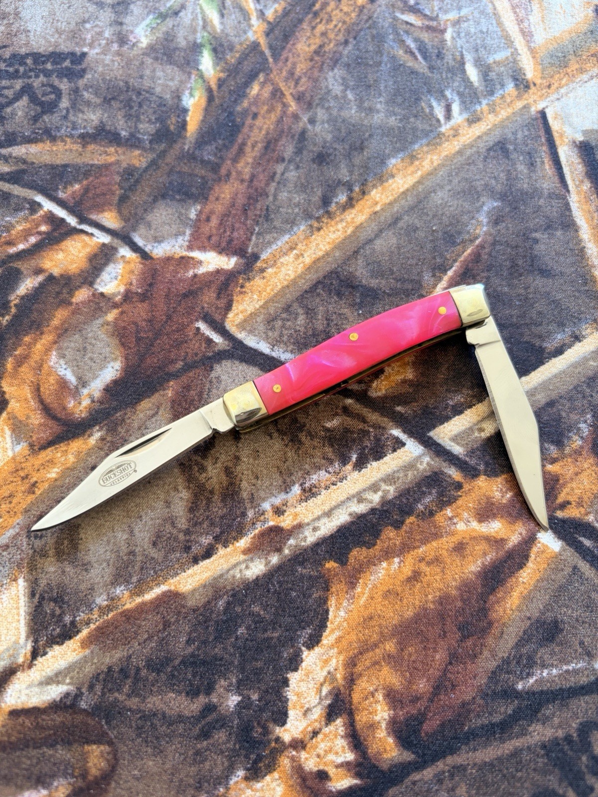 Pink Gentlemen’s Pocket Knife Vintage Design 2 Blade Manual Pink Pearl