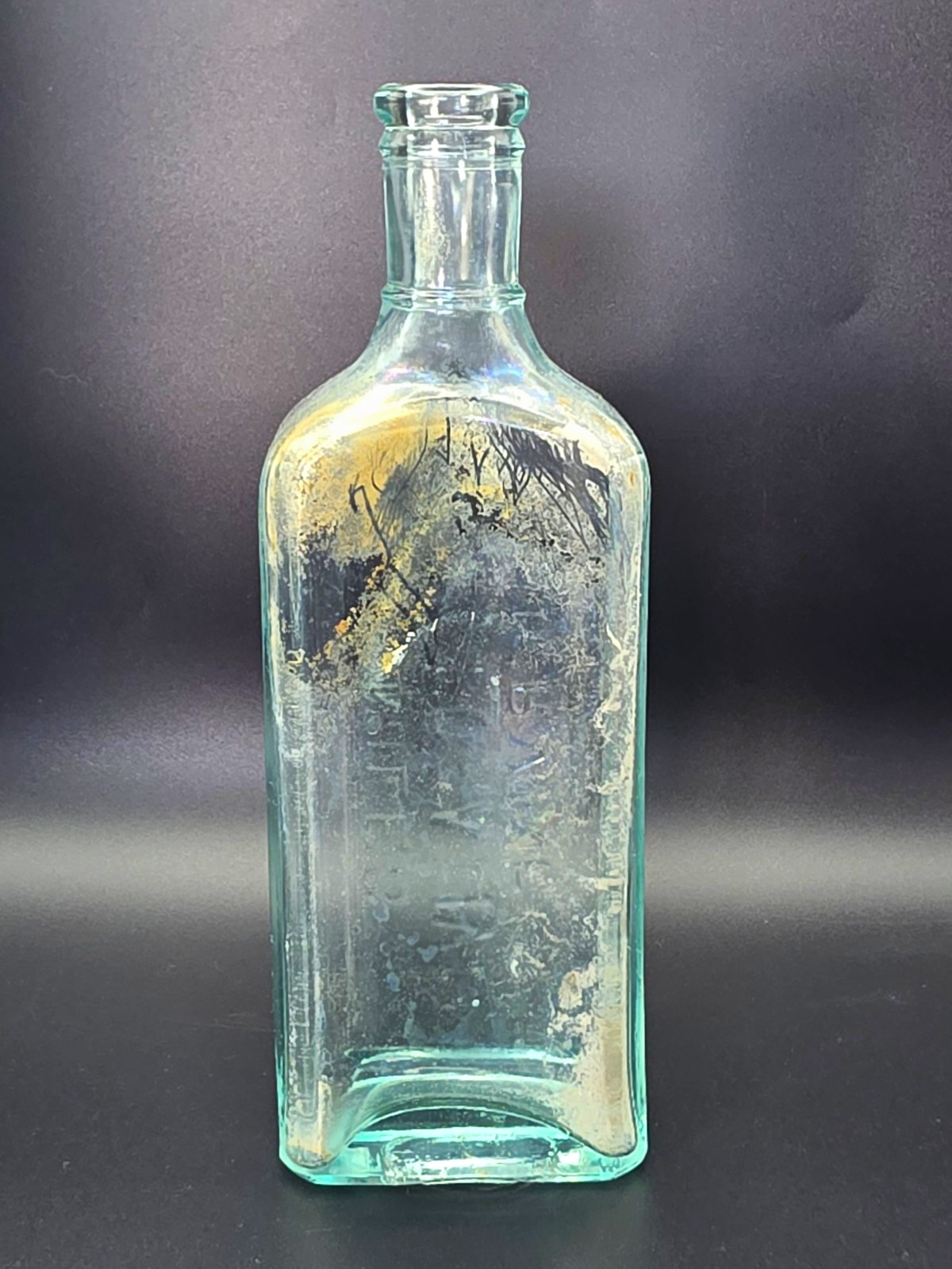 Vintage Miles Embossed Clear Glass Medicine Bottle \