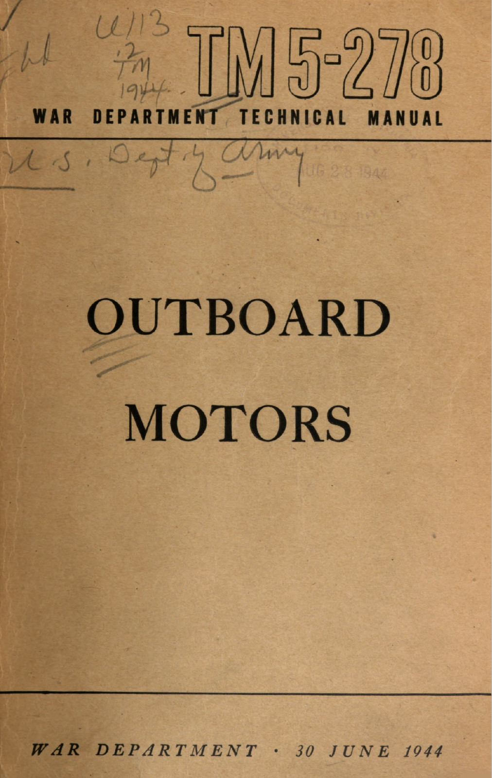164 Page 1944 Johnson 5-278 POLR-15 Evinrude 8008 Outboard Engine Manual on CD