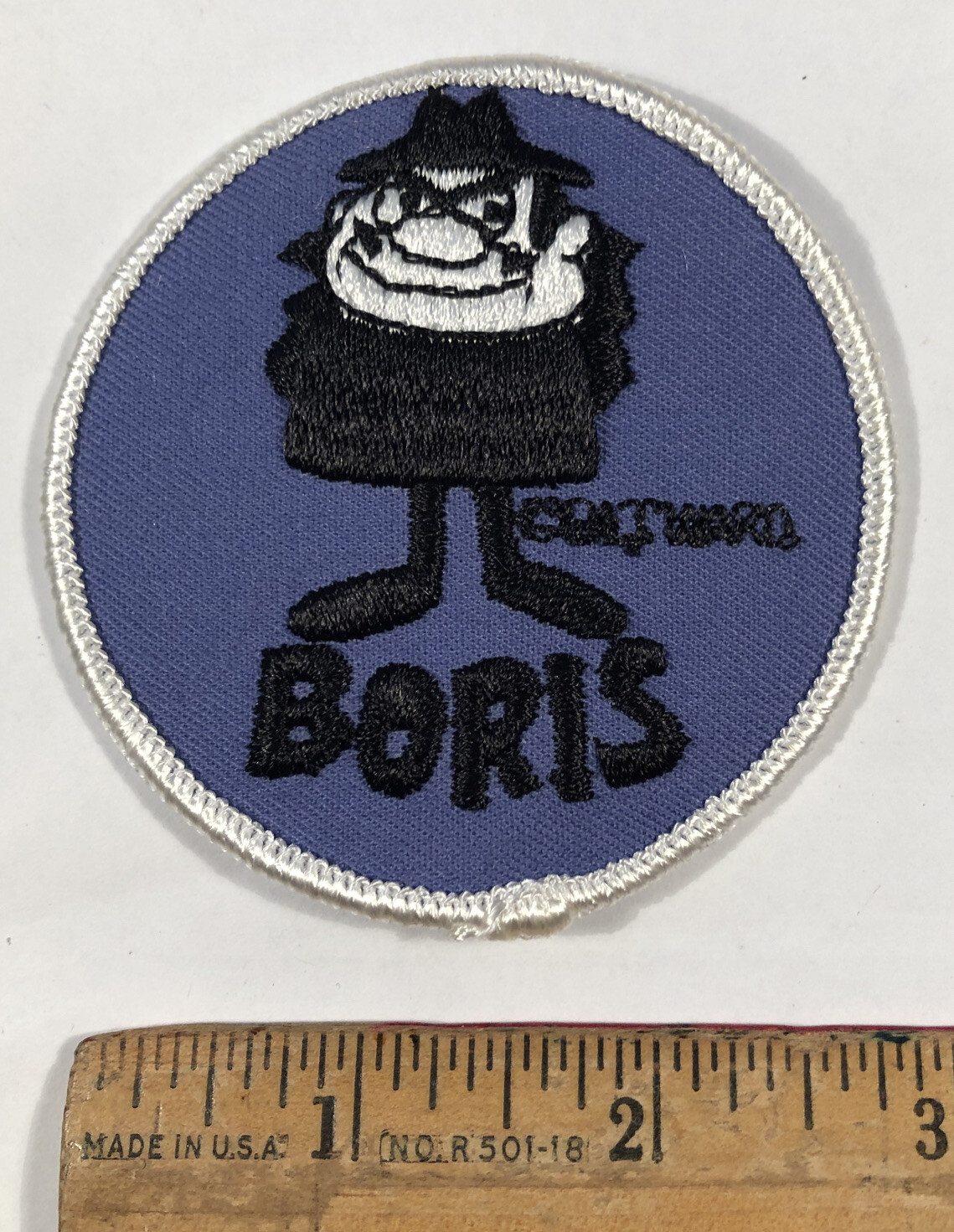 Vintage Boris Badenov Embroidered Patch Rocky & Bullwinkle Cartoon TV Show Ward