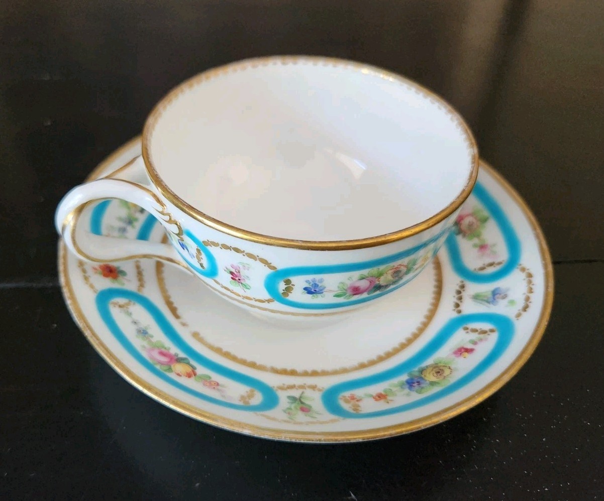 Antique Tea Cup And Saucer Minton? Spode? Marked But Can't Make It Out
