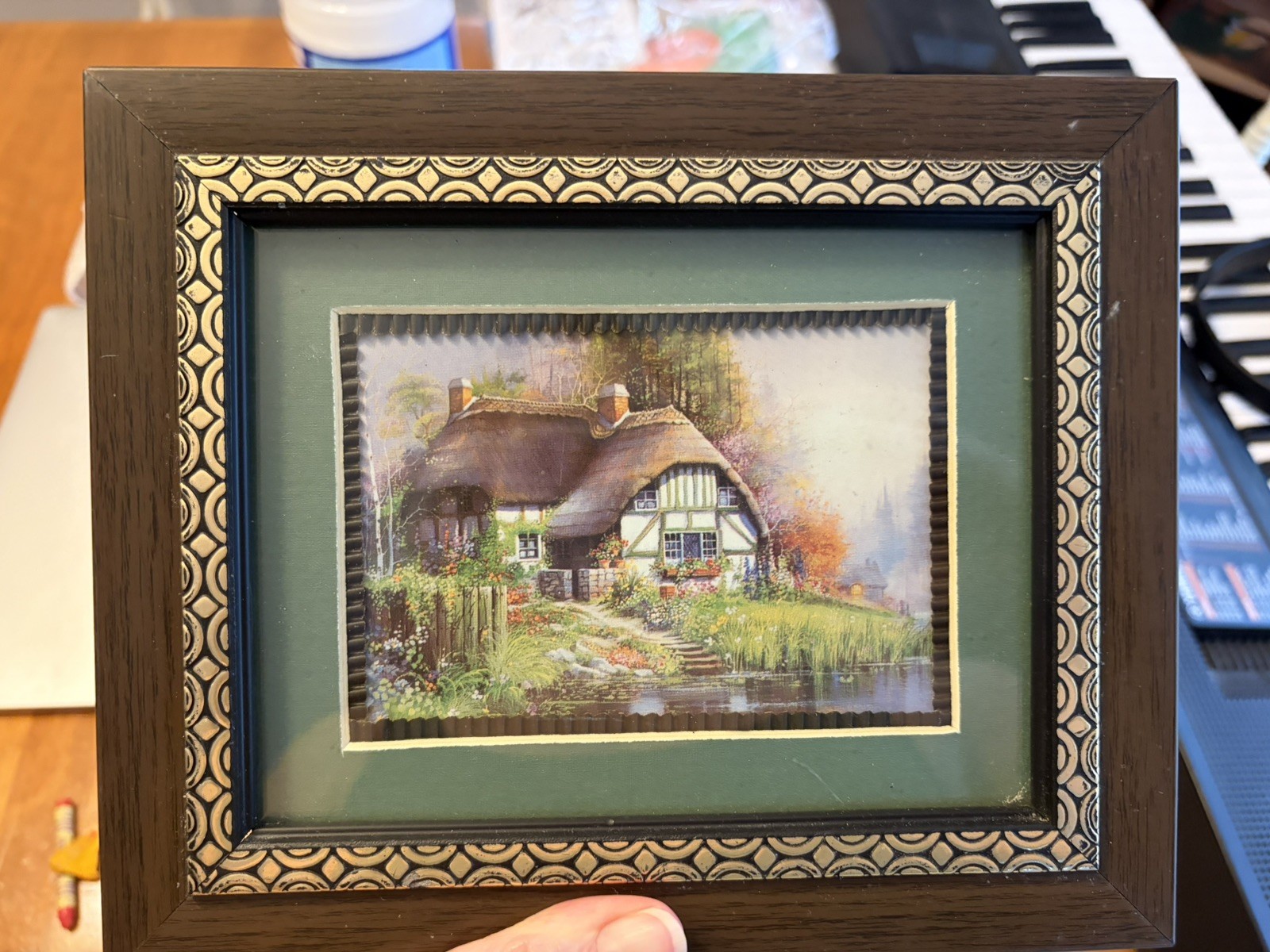 Vintage Cottage Spring/Summer 6” X 8” Glass Framed Picture Granny Core