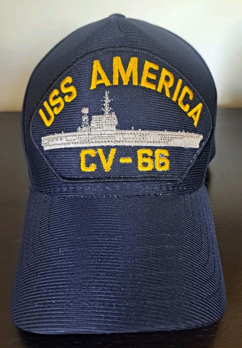 United States Navy USS America CV-66 Supercarrier Ship, Navy Emblem Hat