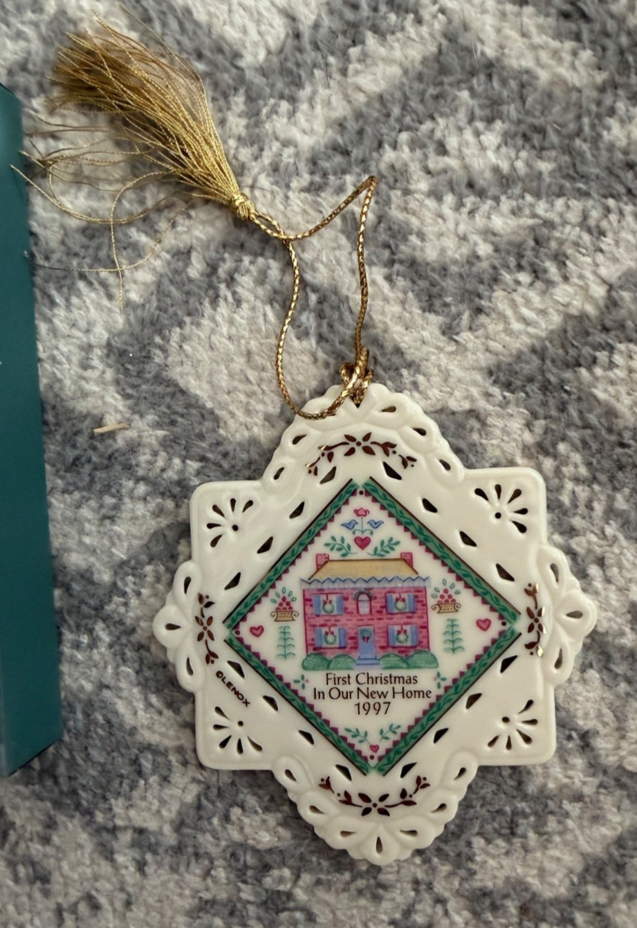 LENOX Christmas Ornament 1998 First Christmas In Our New Home with Box