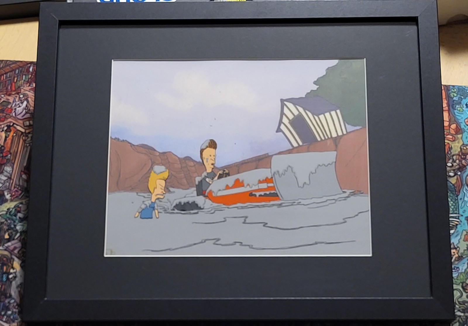 Mtv's Beavis And Butt-head Animation Cel Art Framed