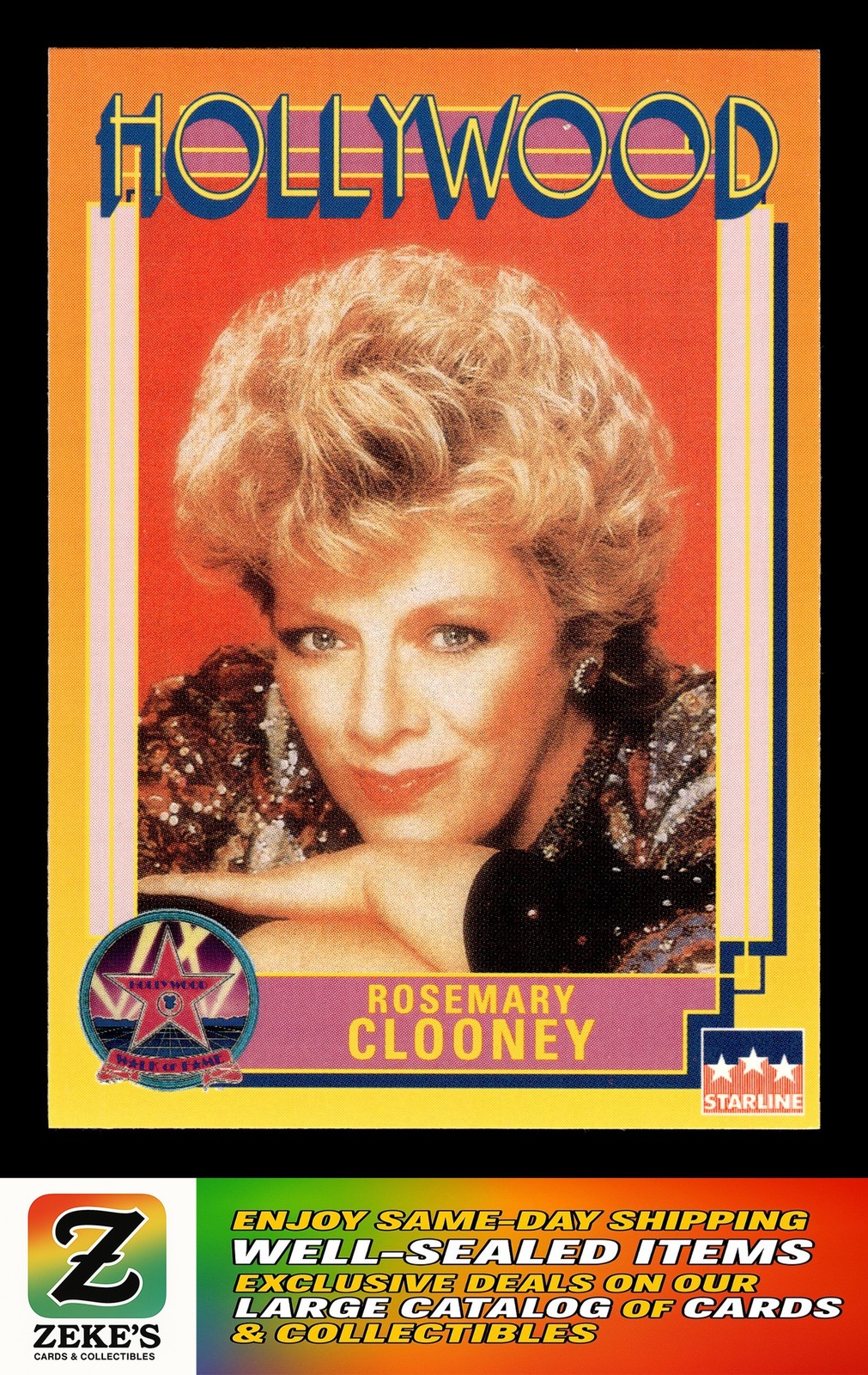 1991 Starline Hollywood Walk of Fame #59 Rosemary Clooney