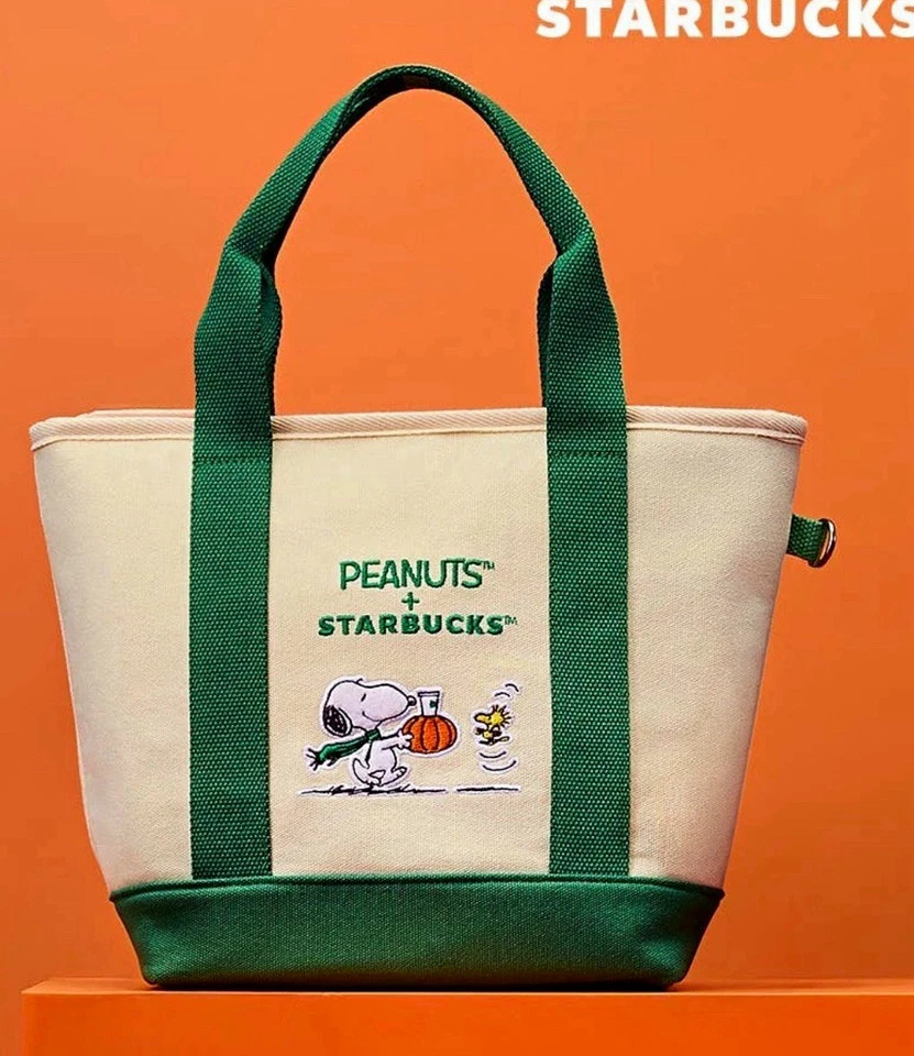 2026 Starbucks Peanuts Snoopy Tote Bag Fall  Limited Edition Brand New