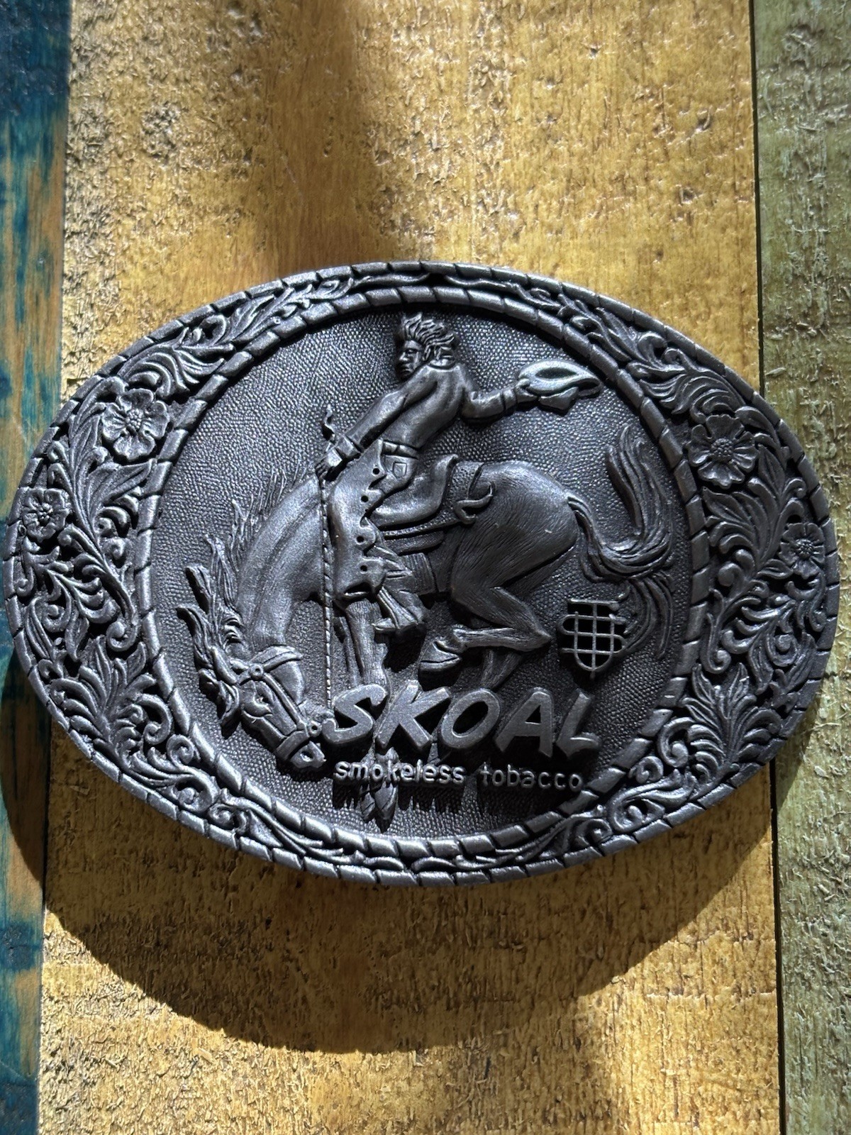 Vintage Solid Brass “Skoal” Belt Buckle from 1981 Never Worn