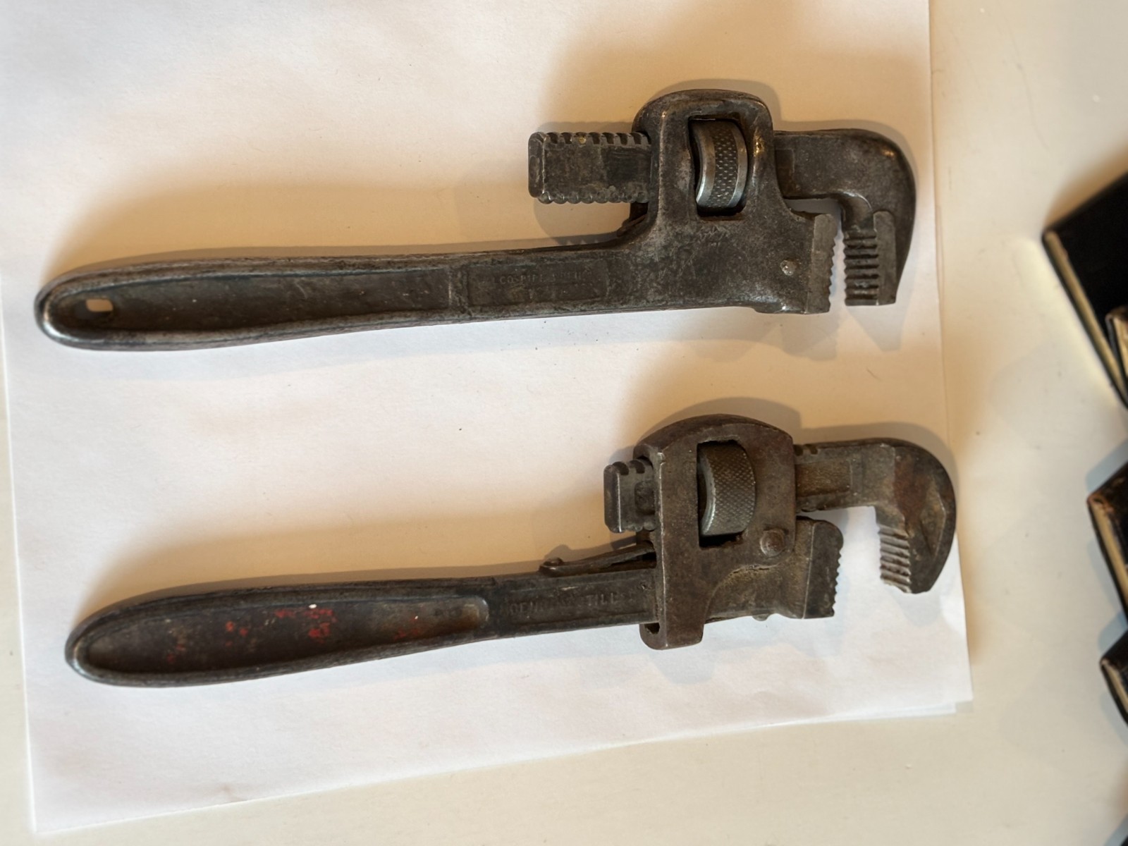 Vintage Genuine Stillson & Walworth 14” Pipe Wrench Lot USA Plumbing Tools