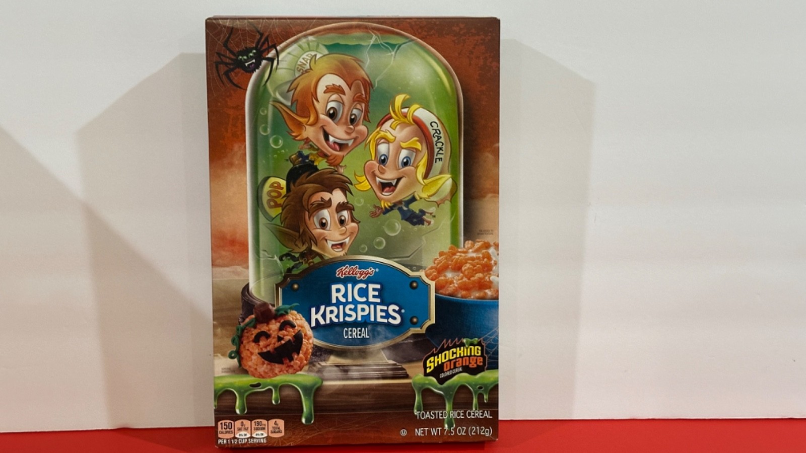 Kellogg\'s Rice Krispies Halloween Full Cereal Box with Orange Rice Krispies-2023