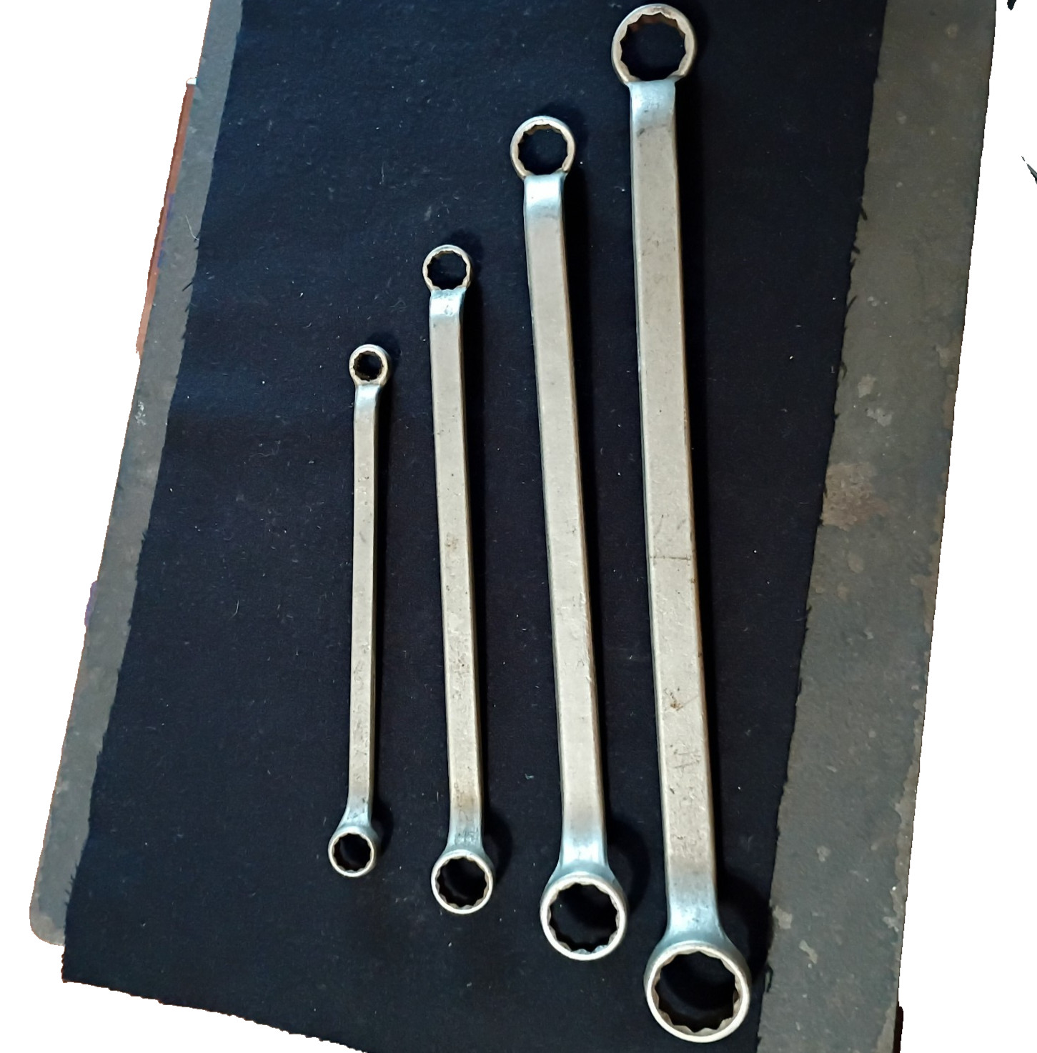 4 Barcalo Buffalo 3/8 Thru 7/8 SAE Box End Offset Wrenches USA Vintage Set