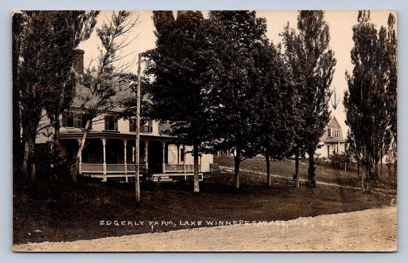 K1/ Lake Winnepesaukee New Hampshire RPPC Postcard c20s Edgerly Farm 519