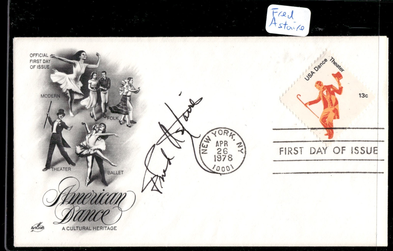 Fred Astaire Signed 1st Day Cover AUTO ---Over 1000 First Day  Auto\'s  4 sale