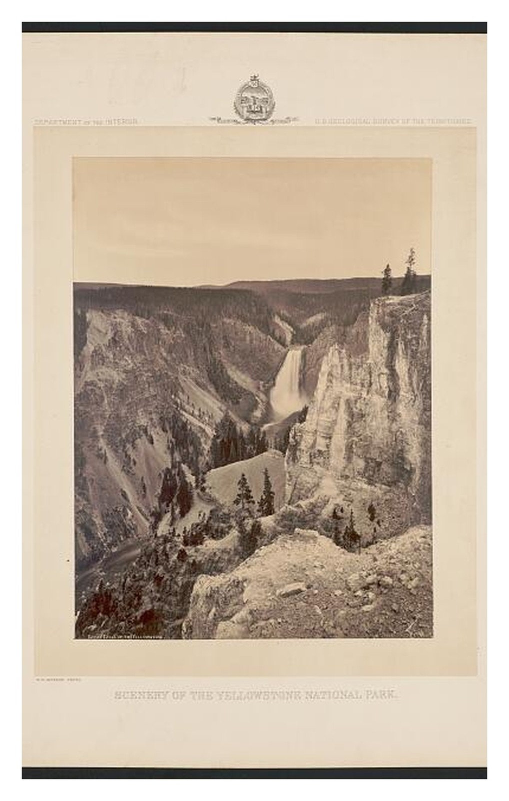 Yellowstone National Park Great Falls Standard Postcard