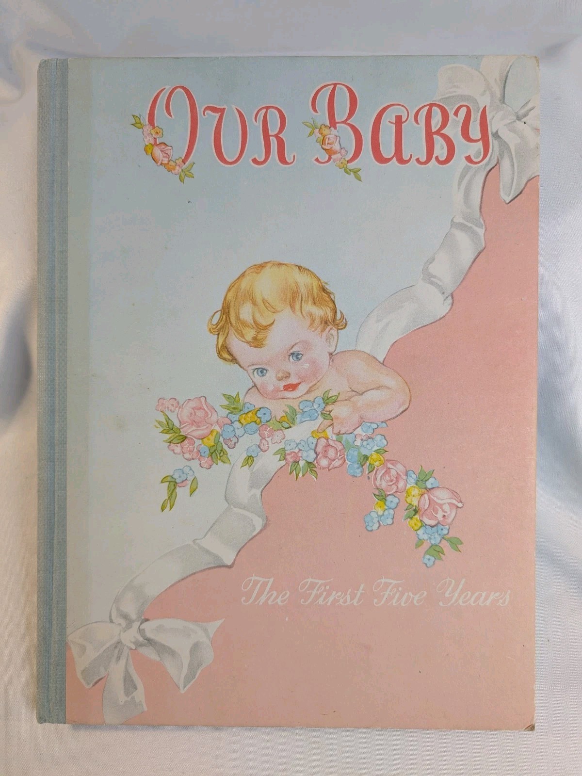 Vintage 1946 Baby Book Filled 1950 Portland Sanitarium Ephemera Album