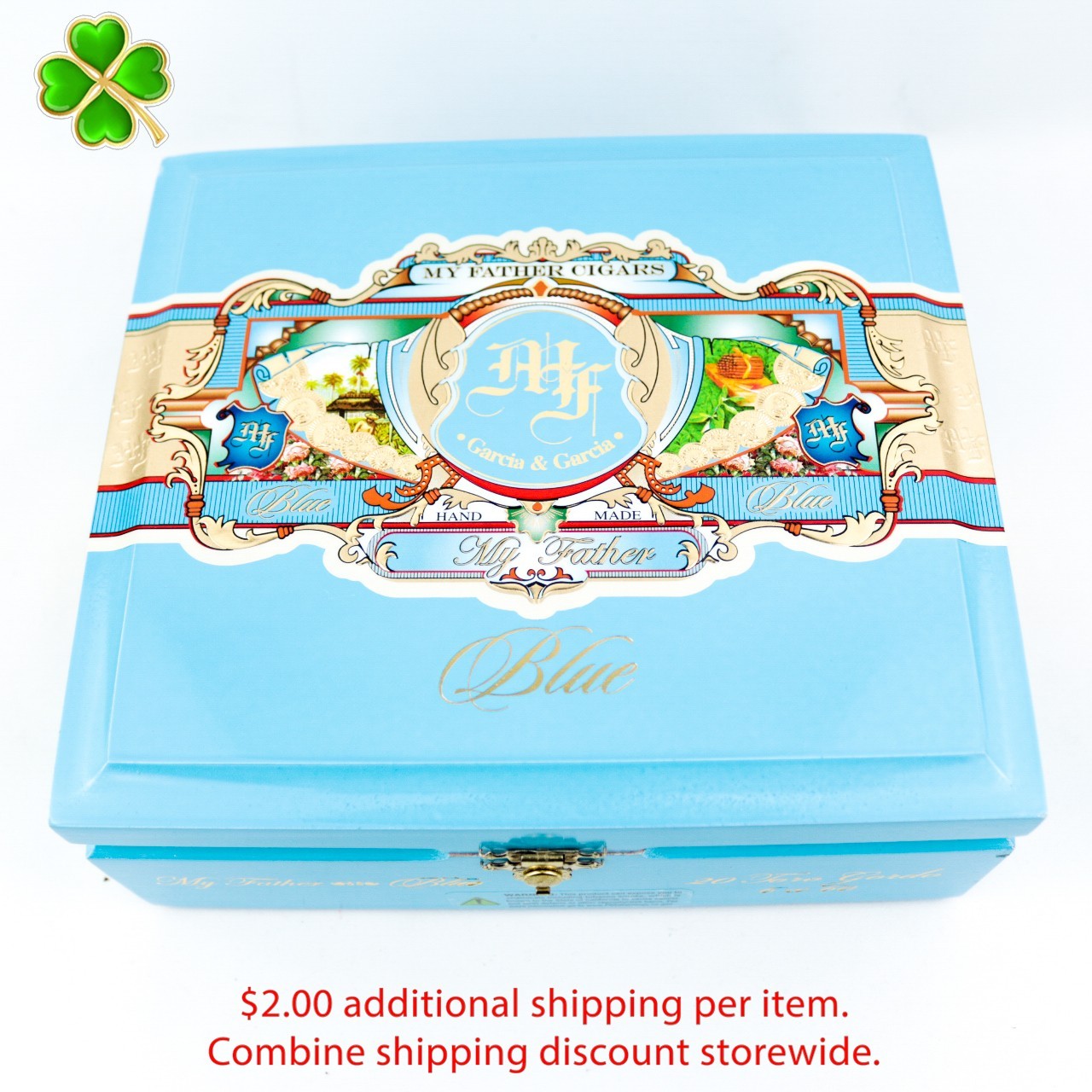 My Father Cigars Toro Gordo Blue Empty Wood Cigar Box 7.75\