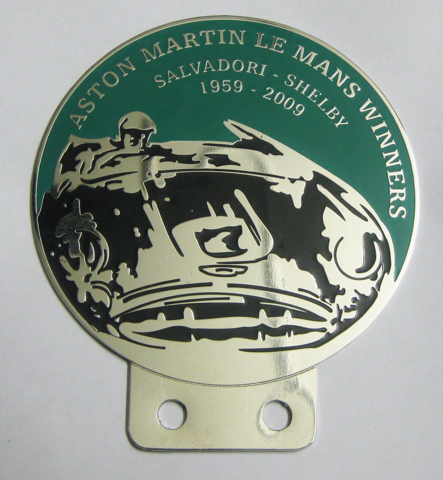 Car Badge-Aston Martin Le Mans Winners Salvadori Shelby 1959-2009 Grill Badge Car Badge-Aston Martin Le Mans Winners Salvadori Shelby 1959-2009 Grill Badge